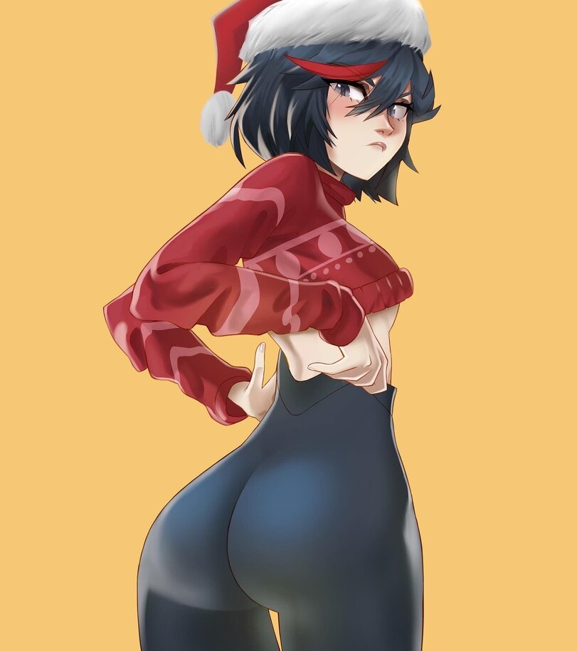 Празднично - NSFW, Anime Art, Аниме, Рисованная эротика, Арт, Kill la Kill, Matoi Ryuuko, Попа, Длиннопост