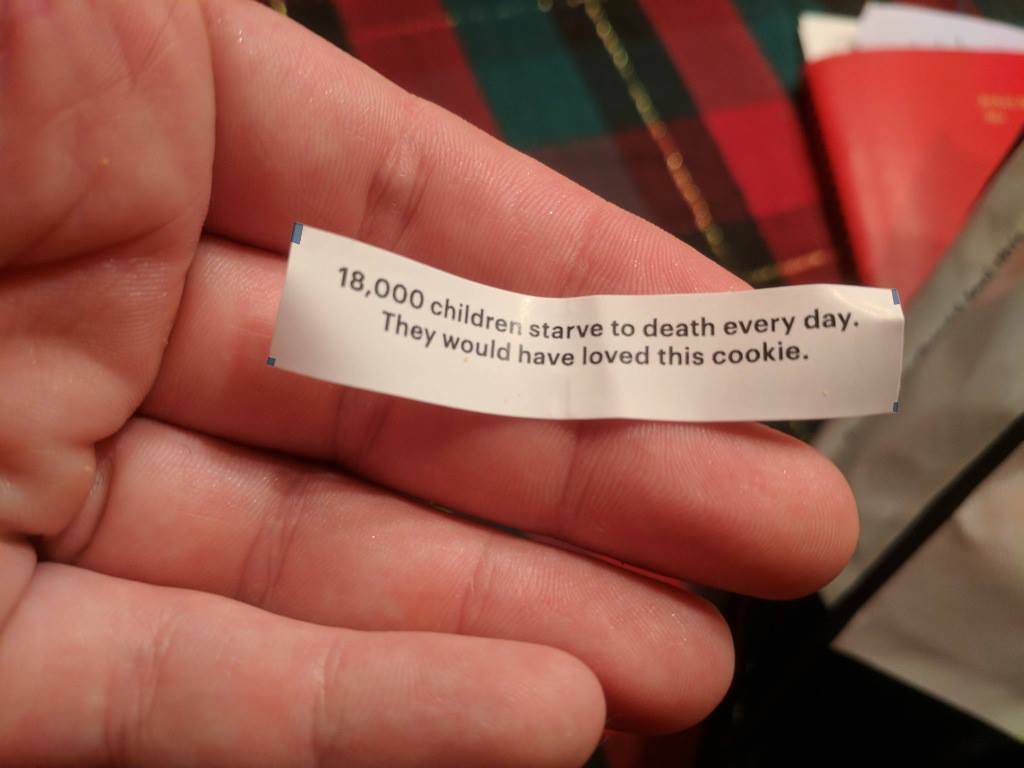 Chinese biscuits please - Cookies, Fortune cookies, Children, Hunger, Black humor