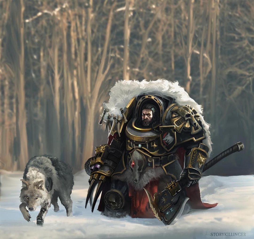 Wolf Saga & Wh40k Art by Stefan Ristic (Storykillinger) - Storykillinger, Warhammer 40k, Wh Art, Adeptus Astartes, Orcs, Adepta Sororitas, Space wolves, Tyranids, Squigg, Gretchin, Visual novel, Chaos space marines, Emperor`s Children, Longpost