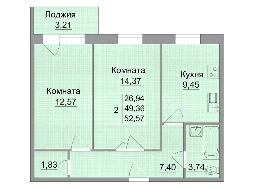 Классическая двушка или евротрёшка? - Планировка, Новостройка, Квартира