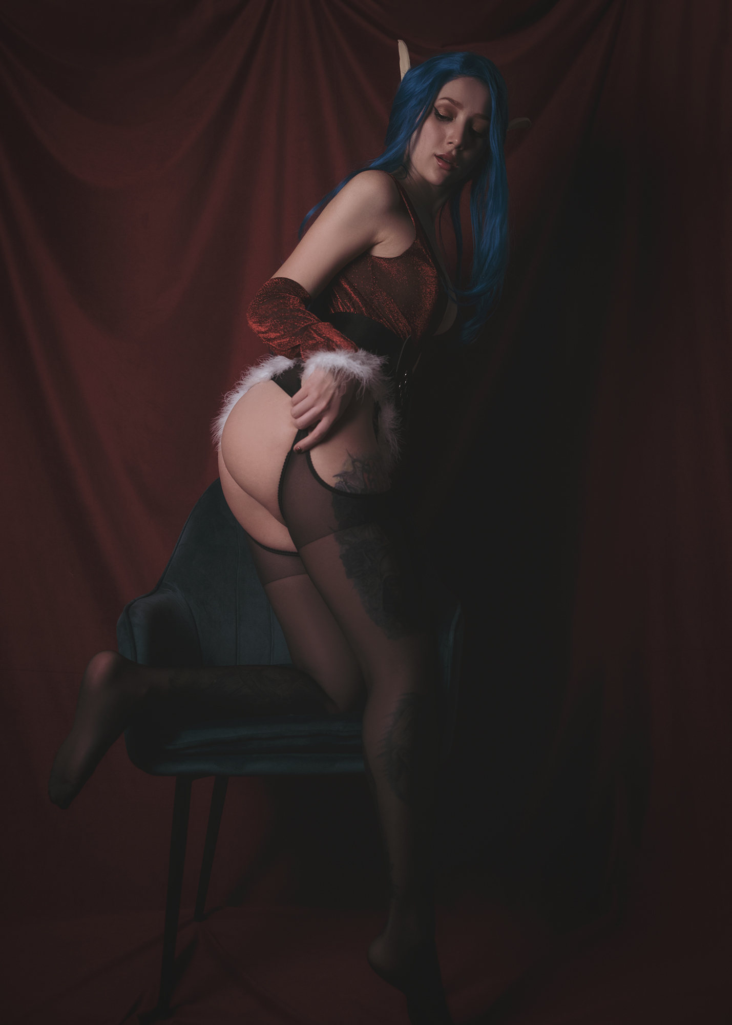 New year elf - NSFW, My, Erotic, New Year, Professional shooting