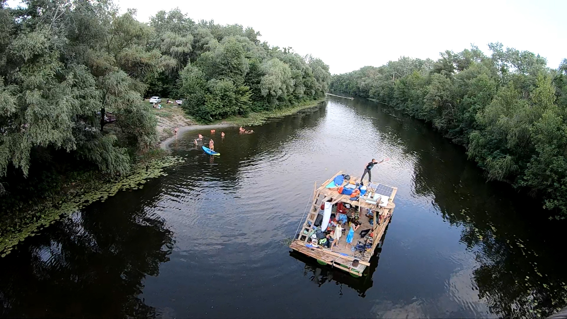 Rafting on a double-deck raft. 5th day - My, Raft, Alloy, Relaxation, With your own hands, Video, Longpost