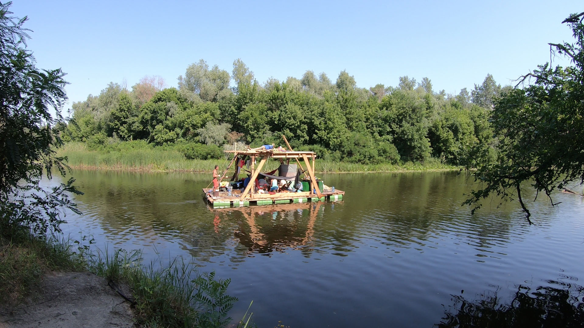 Rafting on a double-deck raft. 5th day - My, Raft, Alloy, Relaxation, With your own hands, Video, Longpost