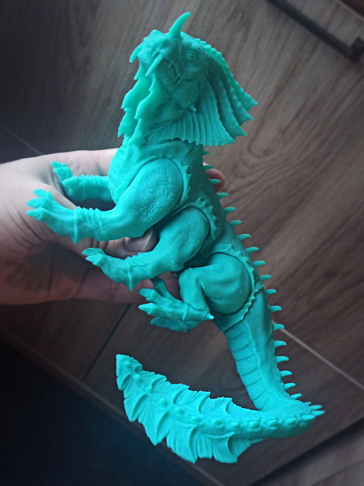 Basilisk - green serpent ... with paws - My, 3D печать, 3D printer, Figurines, Basilisk, HOMM III, Sculpture, Photopolymer printing, Longpost