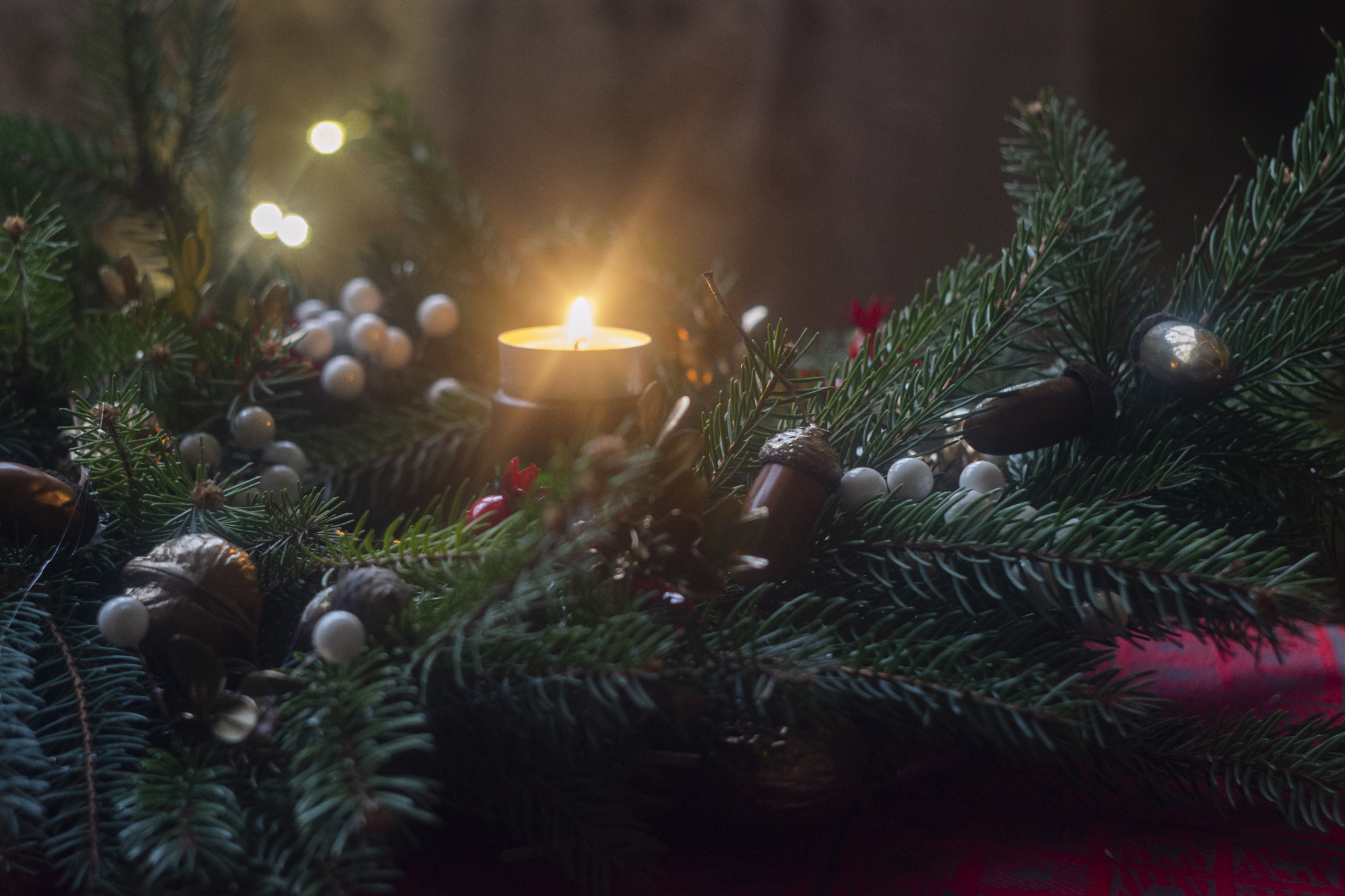 Christmas - My, Christmas wreath, Christmas, Helios, The photo, Candle, Needles, Winter, Traditions, Longpost