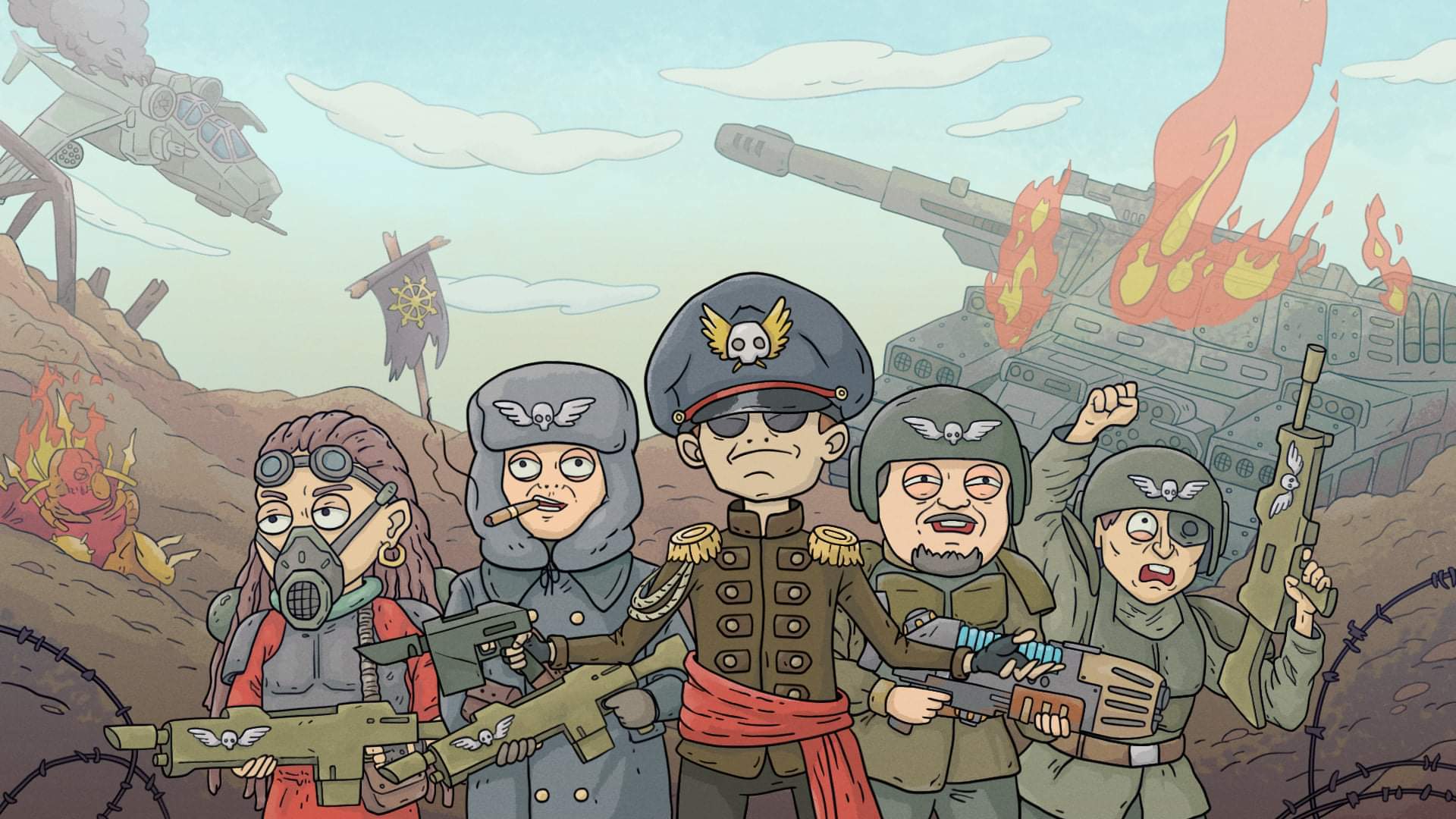 Commissioner and Underdogs - Warhammer 40k, Wh Art, Sasha Cemetery, Astra Militarum, Commissioner, Imperial guard, Music