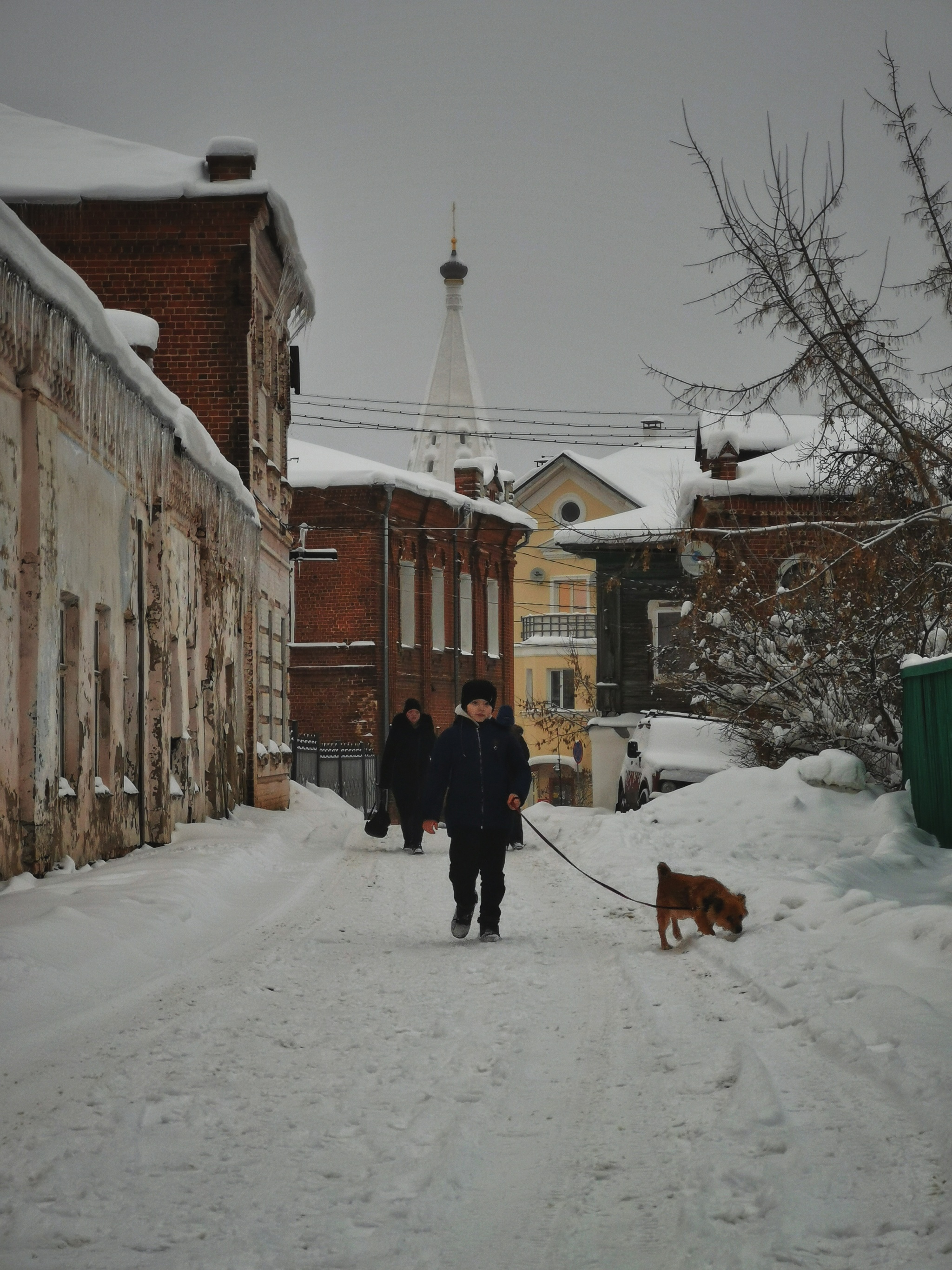 Snow-covered Gorokhovets - My, Gorokhovets, Winter, freezing, Snow, Landscape, The cathedral, Monastery, Architecture, Antiquity, The photo, Mobile photography, Photo on sneaker, Longpost