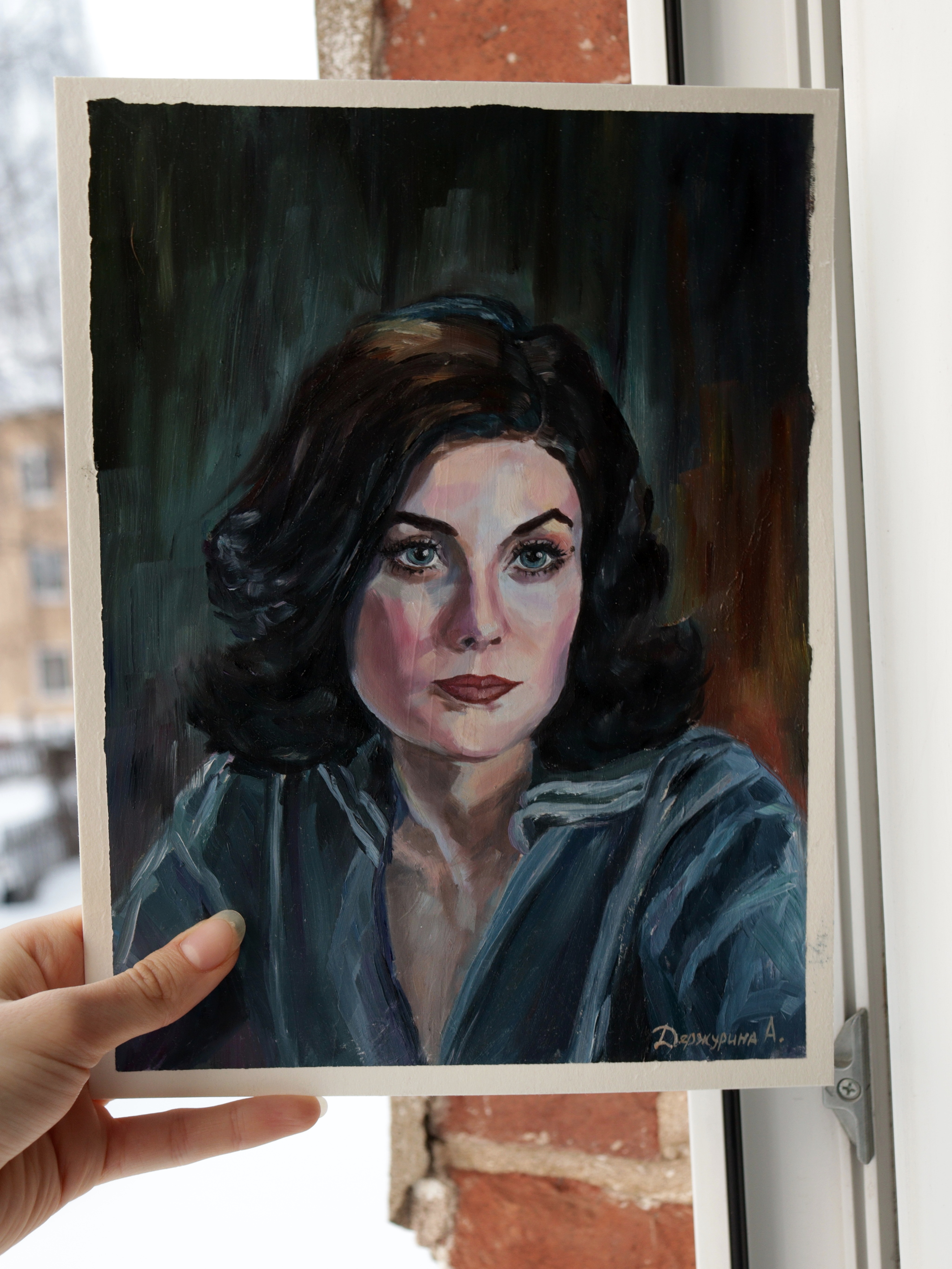 Sherilyn Fenn, oil portrait - My, Portrait, Painting, Oil painting, Longpost, Sherilyn Fenn, Twin Peaks