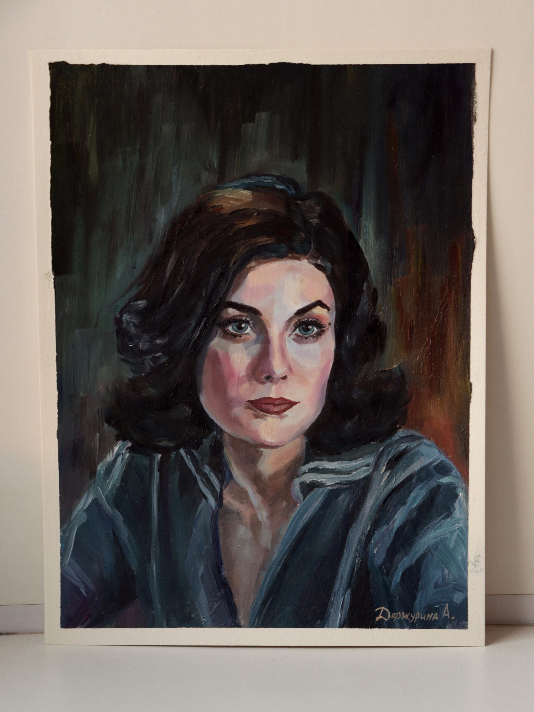 Sherilyn Fenn, oil portrait - My, Portrait, Painting, Oil painting, Longpost, Sherilyn Fenn, Twin Peaks