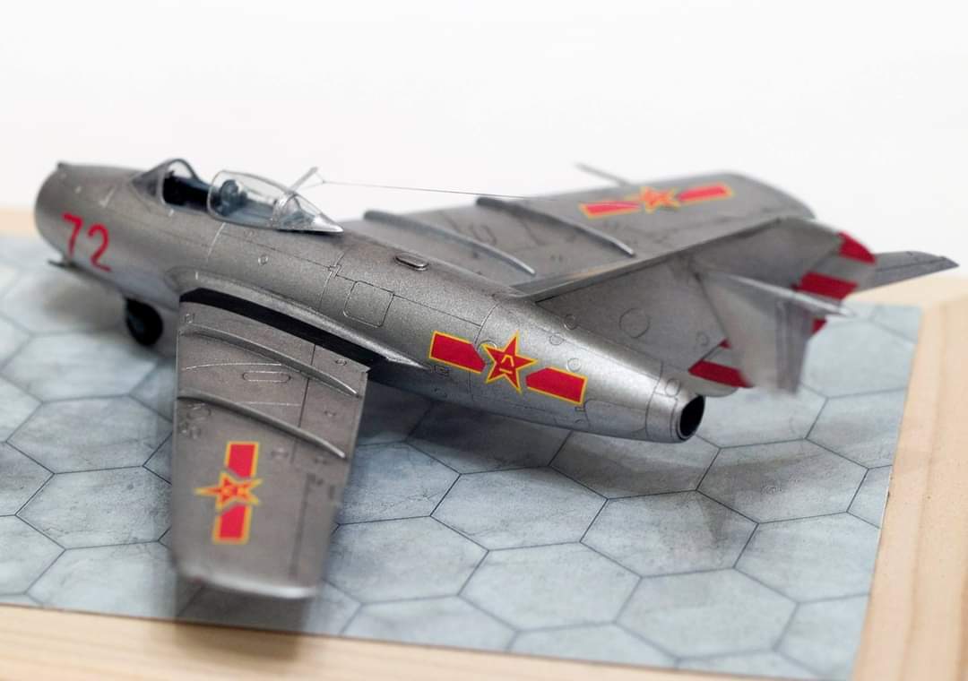 MiG-15 1/72 Eduard - My, Stand modeling, Scale model, Airplane, Miniature, Longpost