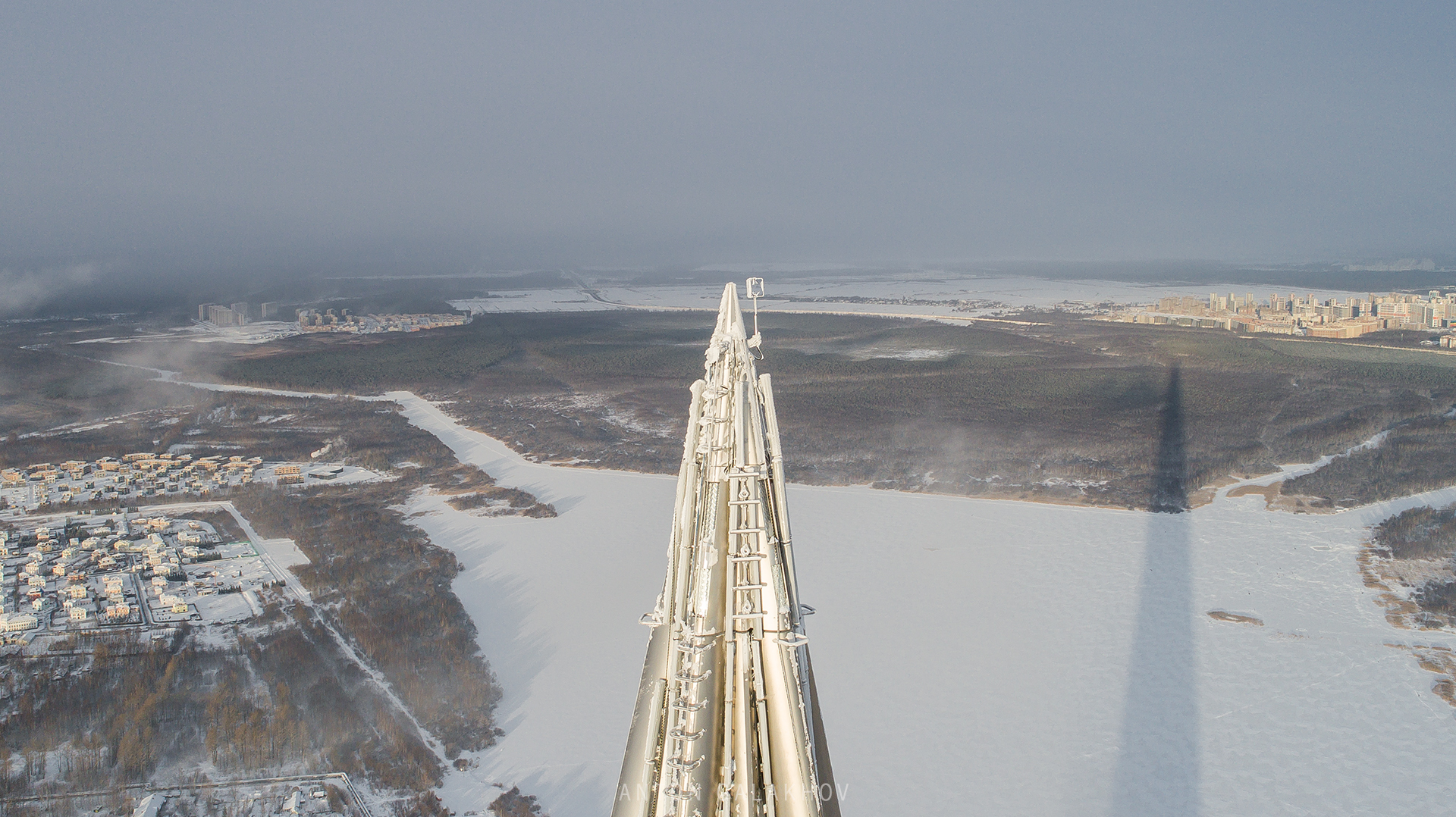 Над лахтой - Моё, Фотография, Санкт-Петербург, Лахта-Центр, Газпром, Небоскреб, Квадрокоптер, Длиннопост