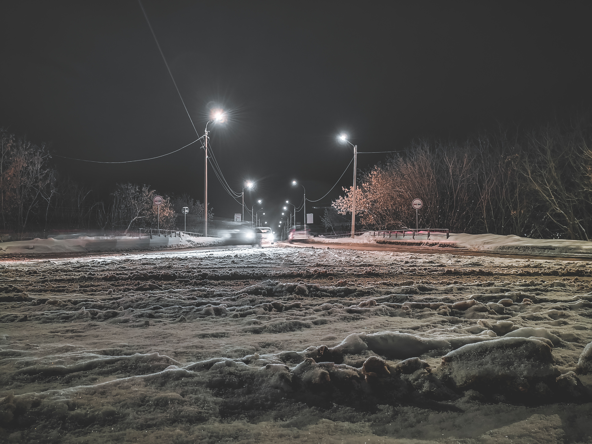 Evening - My, Mobile photography, Tripod, Evening, Winter, Lightroom, Huawei mate 20, Longpost