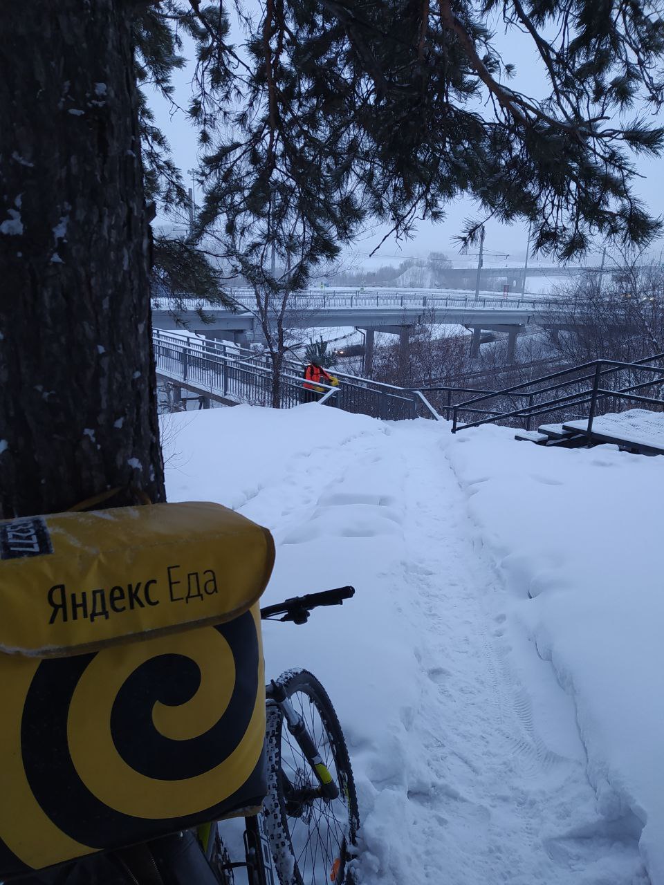 How I worked as a courier in the winter on a bicycle - My, Yandex Food, A bike, Winter, Longpost