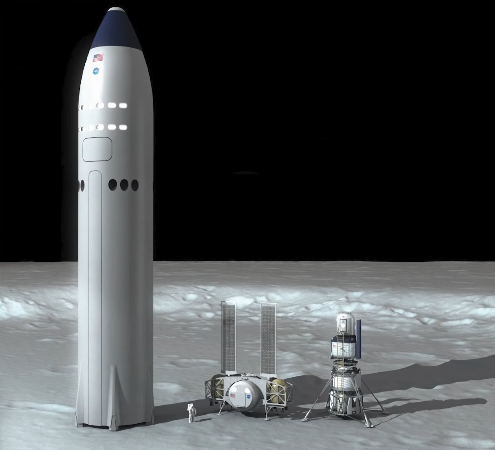 Why exactly will SpaceX return humans to the moon? Did Elon Musk deceive everyone or did competitors simply not have a chance? - My, Technologies, Booster Rocket, Elon Musk, Spacex, Spaceship, Rocket launch, Starship, Rocket, Cosmonautics, NASA, ISS, Mars, Planet, Space, moon, GIF, Video, Longpost