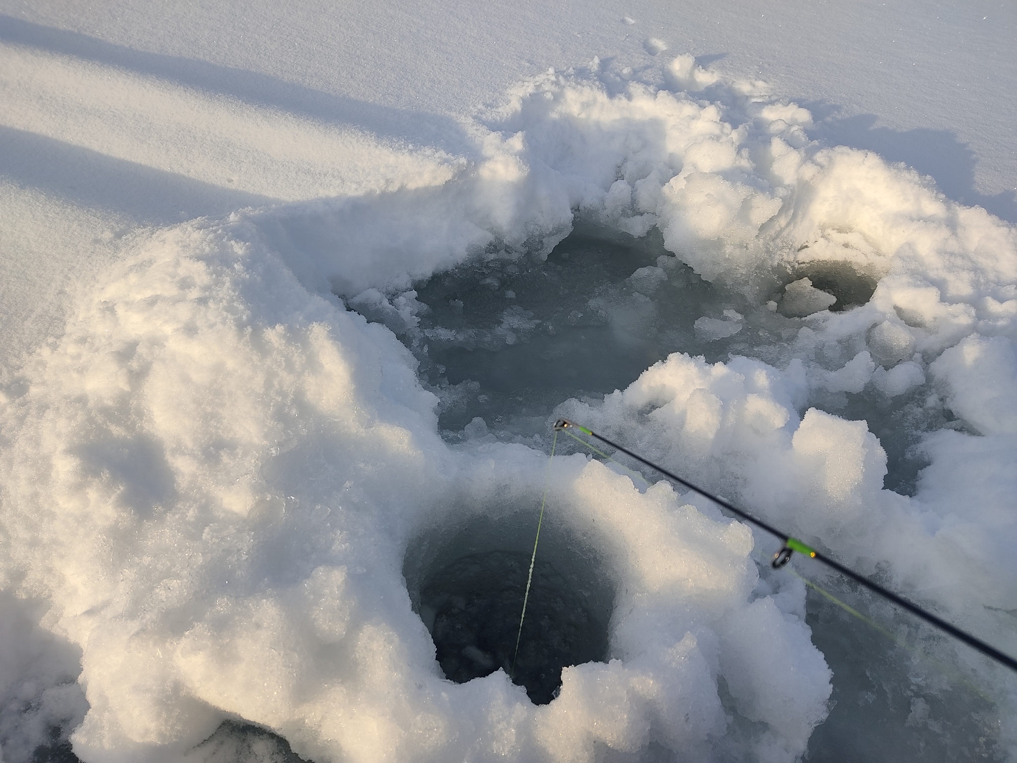 Towards northern Aurora. Reconnaissance by combat - My, Fishing, Winter, A fish, The photo, Pike, Ice, River, beauty of nature, The nature of Russia, Mat, Longpost, Poems