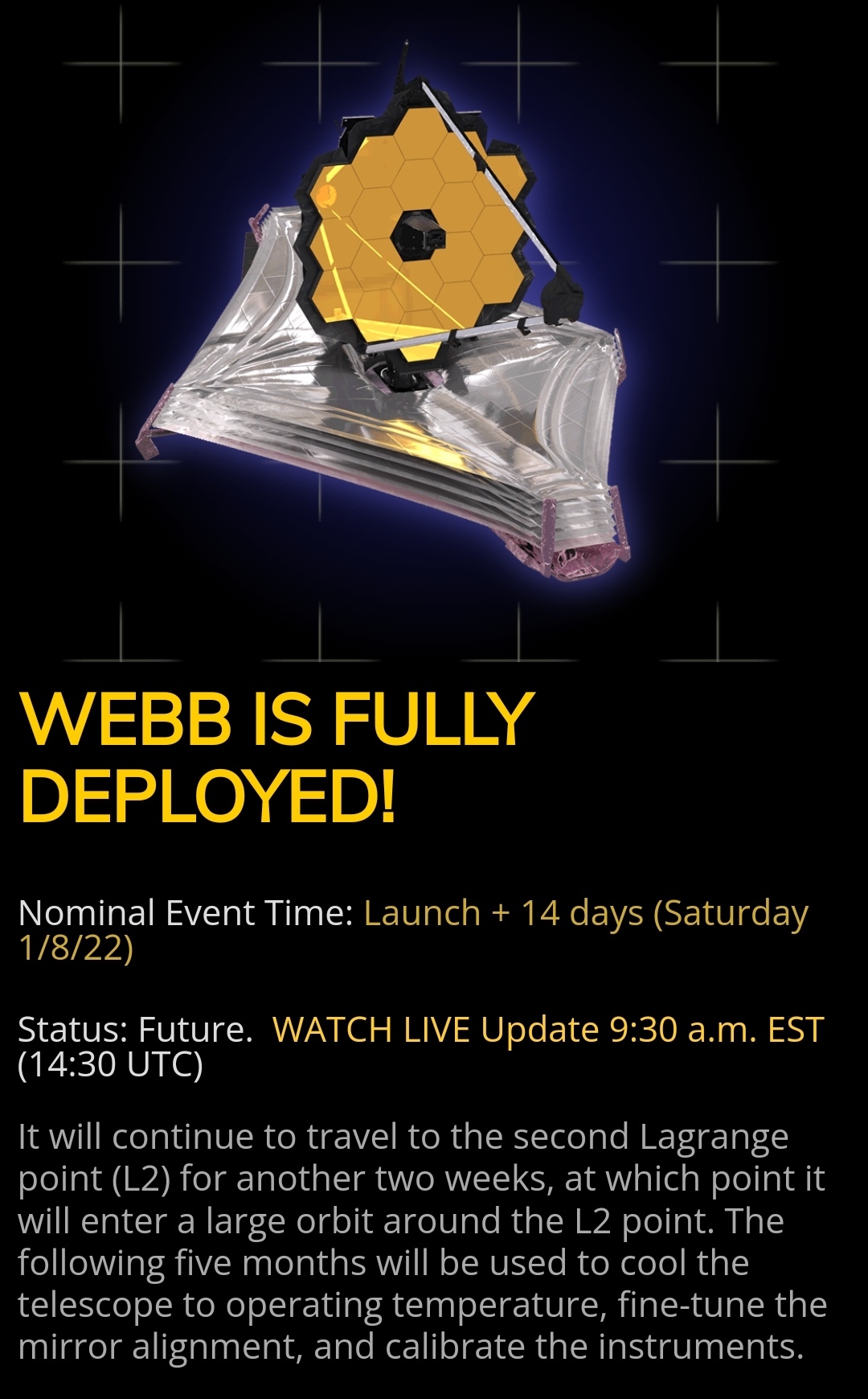 Continuation of the post James Webb is already on the approach - James Webb Telescope, Telescope, Space, Flight, Video, Reply to post, Longpost