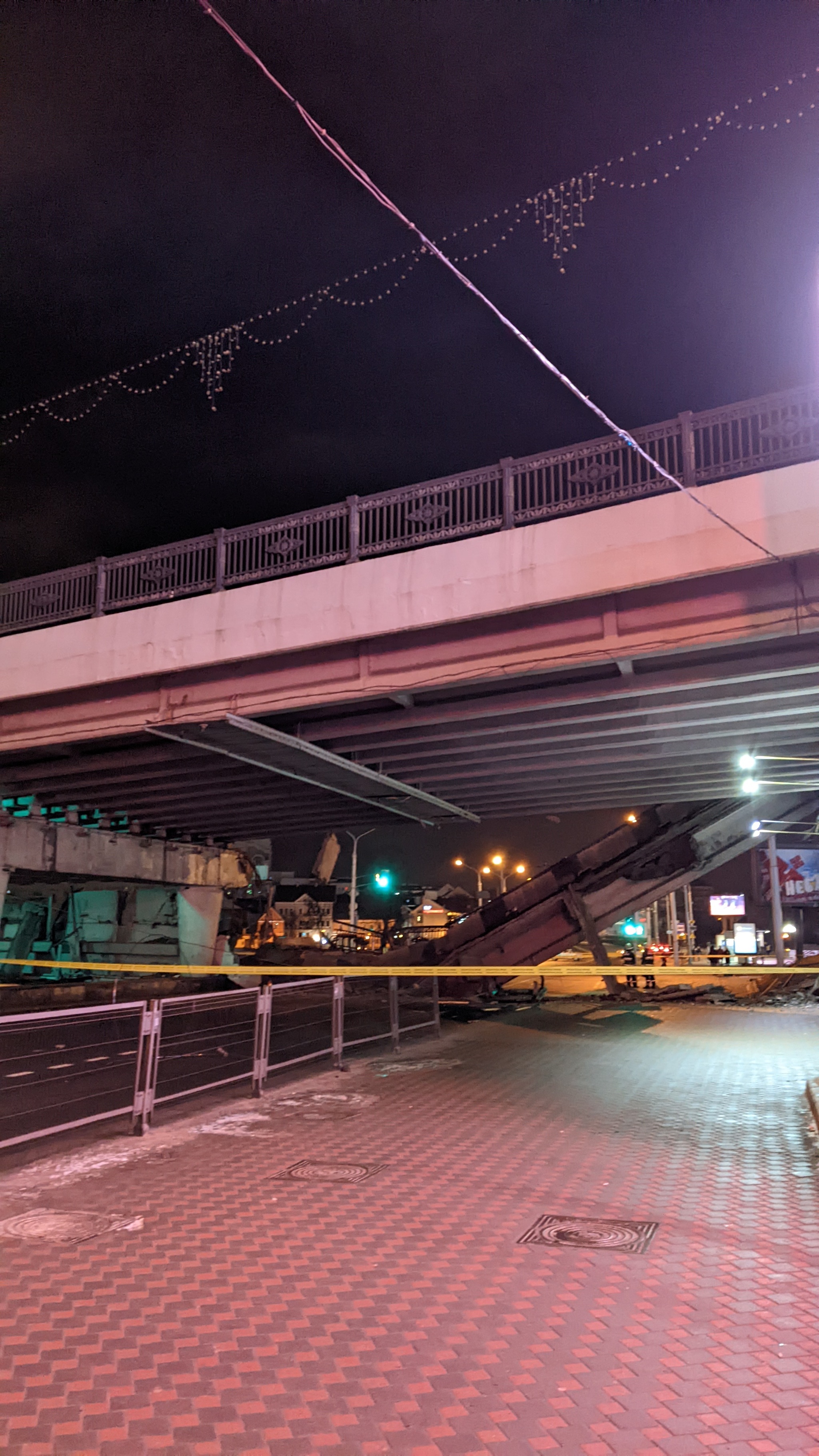 Overpass collapse in Minsk - My, Republic of Belarus, Minsk, Nemiga, Bridge, Overpass, Collapse, Video, Longpost