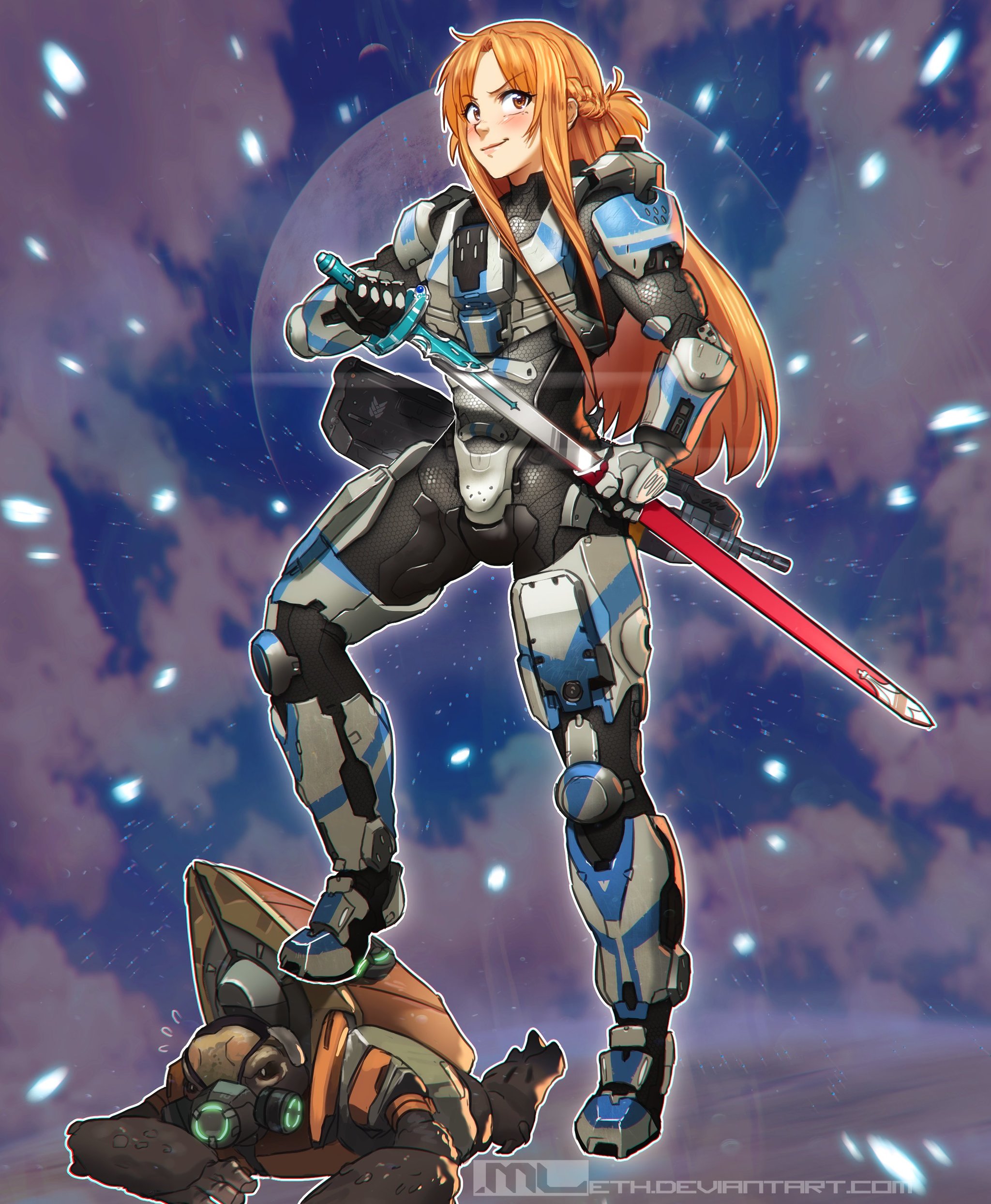 SAO Asuna in Halo & Matsushima Michuru by Mathias Leth (MLeth) | Пикабу