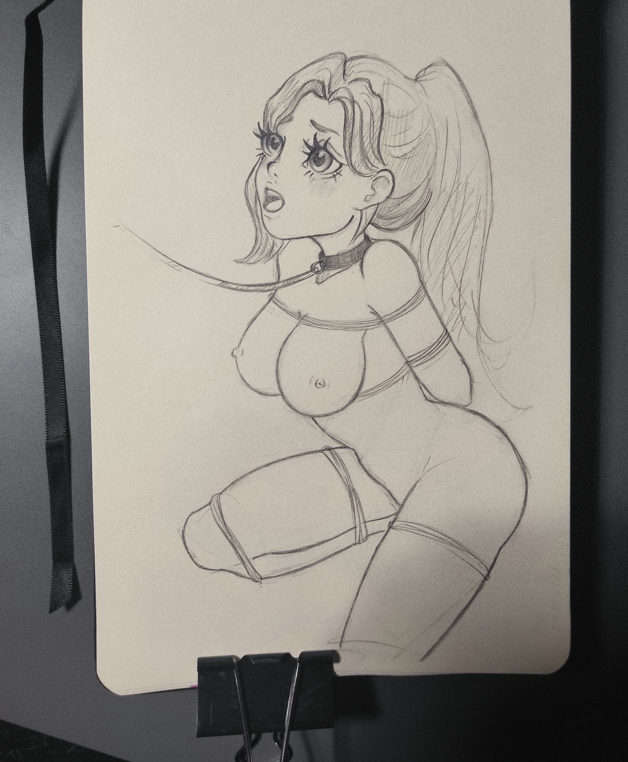 Hentai Artes \(^O^)/ - NSFW, My, Drawing, Pencil drawing, Hentai, Binding