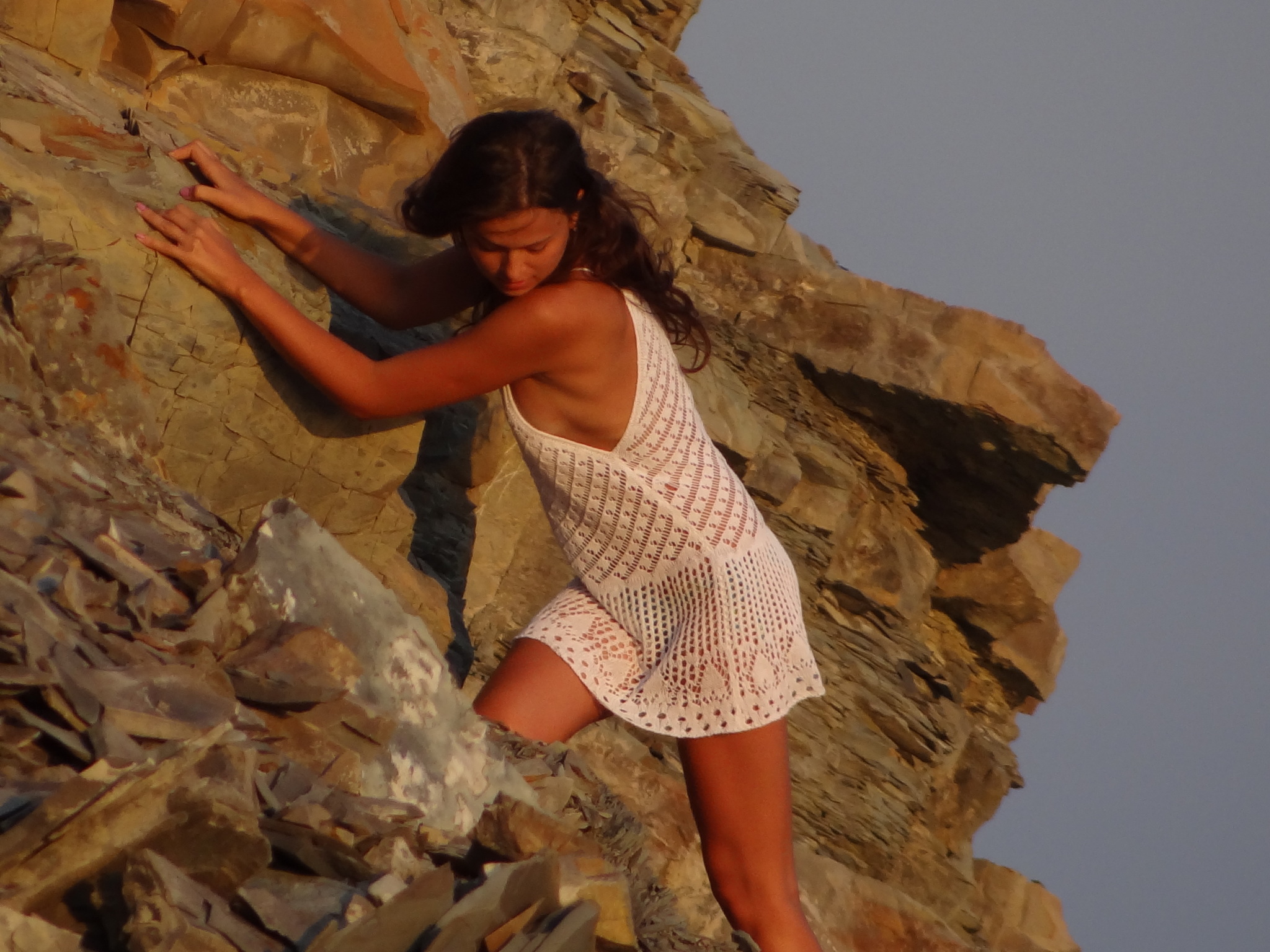 Unknown girl and sea breeze - NSFW, My, Sea, The dress, Beach, Longpost, Erotic, Girls