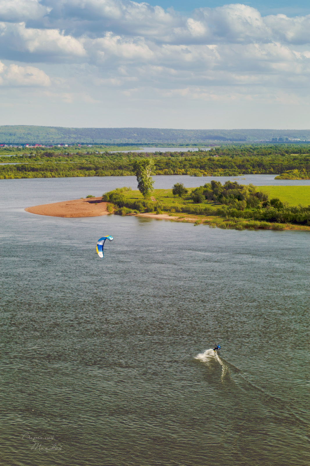 Kitesurfing on Tomi - My, Canon, The photo, Helios 40, Tomsk, Tom, Kitesurfing