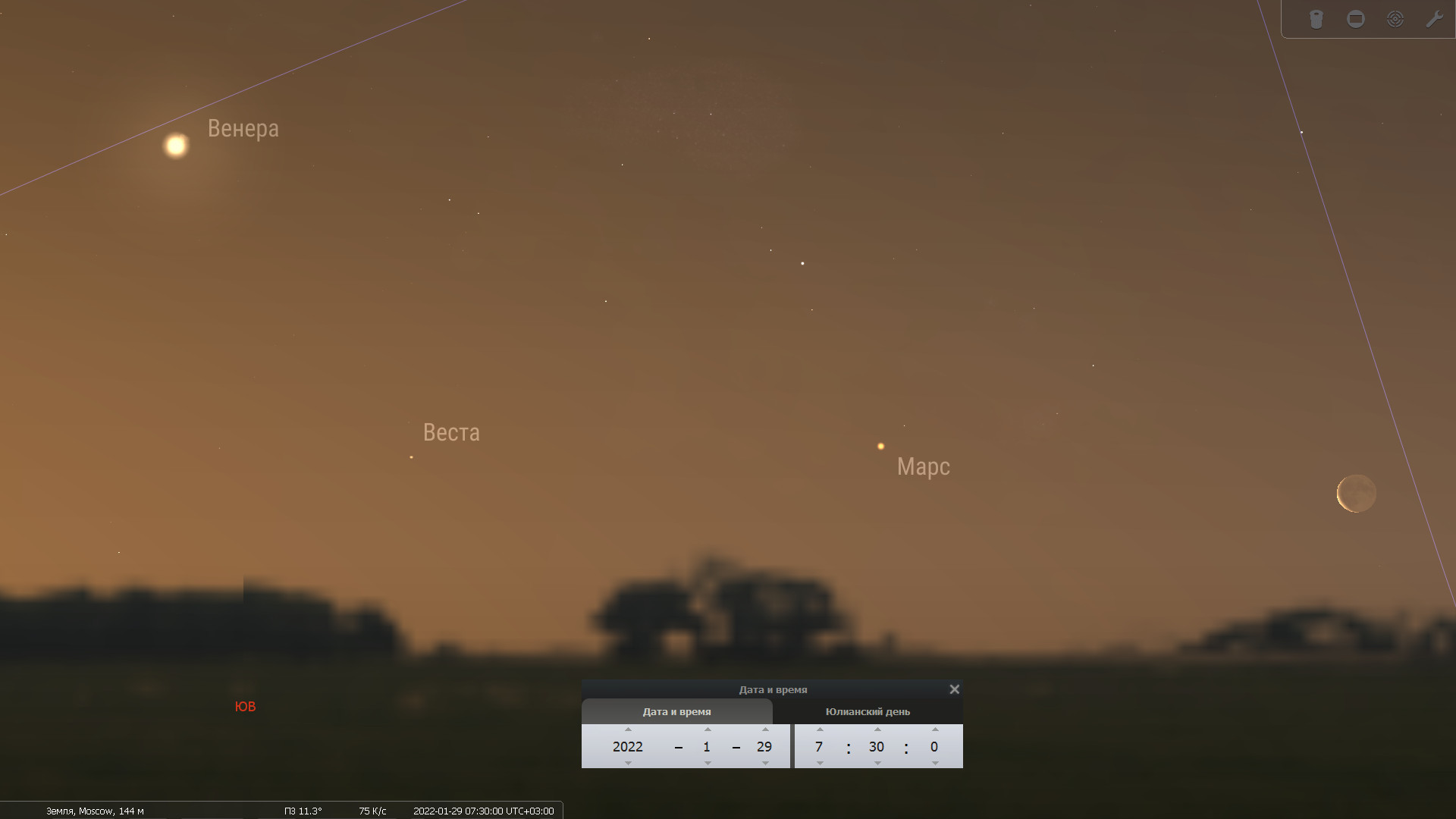 Venus. Morning Visibility 2022 - My, Astronomy, Planet, Space, Stars, Venus, Astronomical calendar, 2022, Video, Longpost