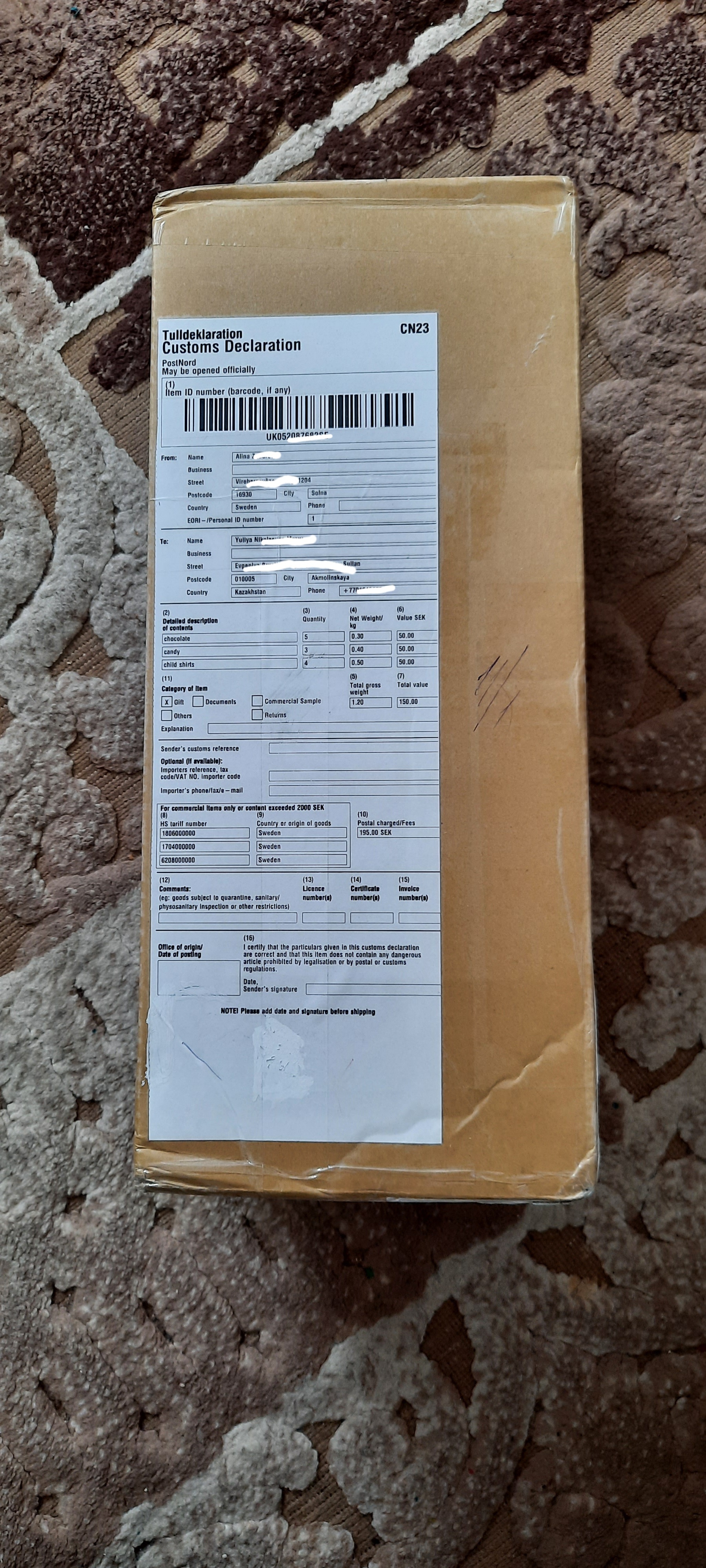 ADM 2011/2022 Switzerland, Solna-Kazakhstan, Nur-Sultan - My, Secret Santa, Presents, Longpost