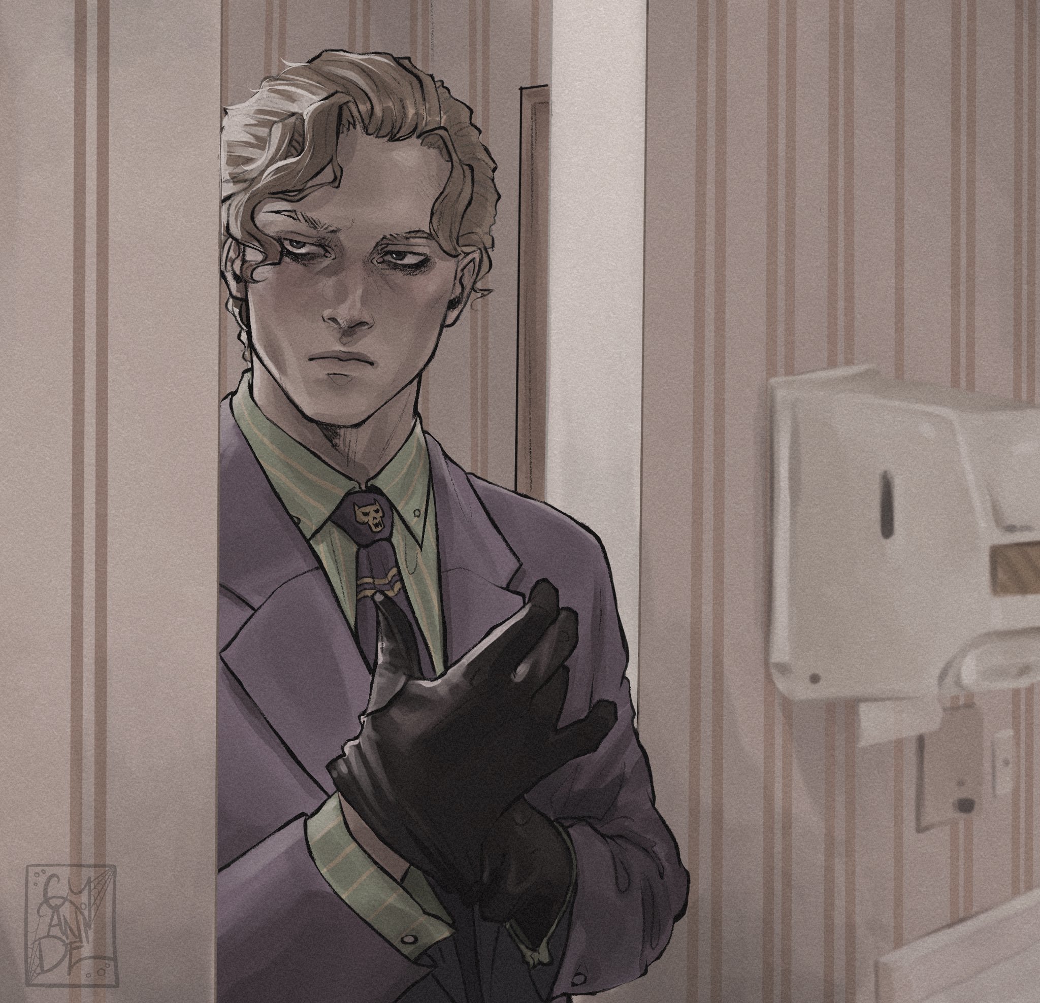 Japanese Psychopath - Jojos bizarre adventure, Anime art, Anime, American psychopath, Yoshikage Kira, Crossover