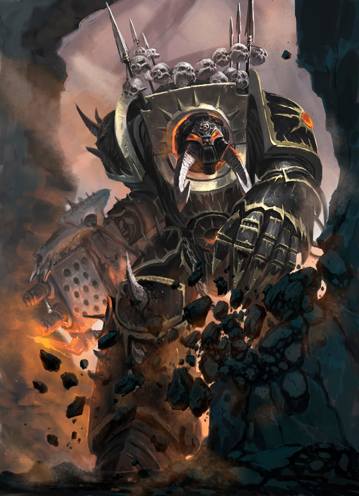 Wh40k Art by Tze Kun Chin - Warhammer 40k, Wh Art, Adeptus Astartes, Adepta Sororitas, Orcs, Imperial knight, Chaos space marines, Chaos daemons, Chaos Knight, Rogal Dorn, Tau, Imperial fists, Ultramarines, Gray knights, Adeptus Custodes, Adeptus Mechanicus, Black templars, Living Saint, Squigg, Warhammer 30k, Longpost