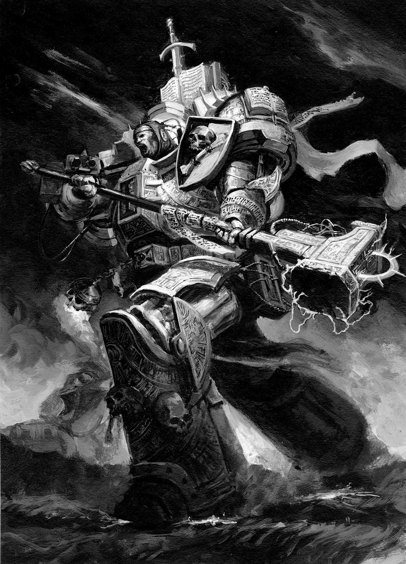 Wh40k Art by Tze Kun Chin - Warhammer 40k, Wh Art, Adeptus Astartes, Adepta Sororitas, Orcs, Imperial knight, Chaos space marines, Chaos daemons, Chaos Knight, Rogal Dorn, Tau, Imperial fists, Ultramarines, Gray knights, Adeptus Custodes, Adeptus Mechanicus, Black templars, Living Saint, Squigg, Warhammer 30k, Longpost