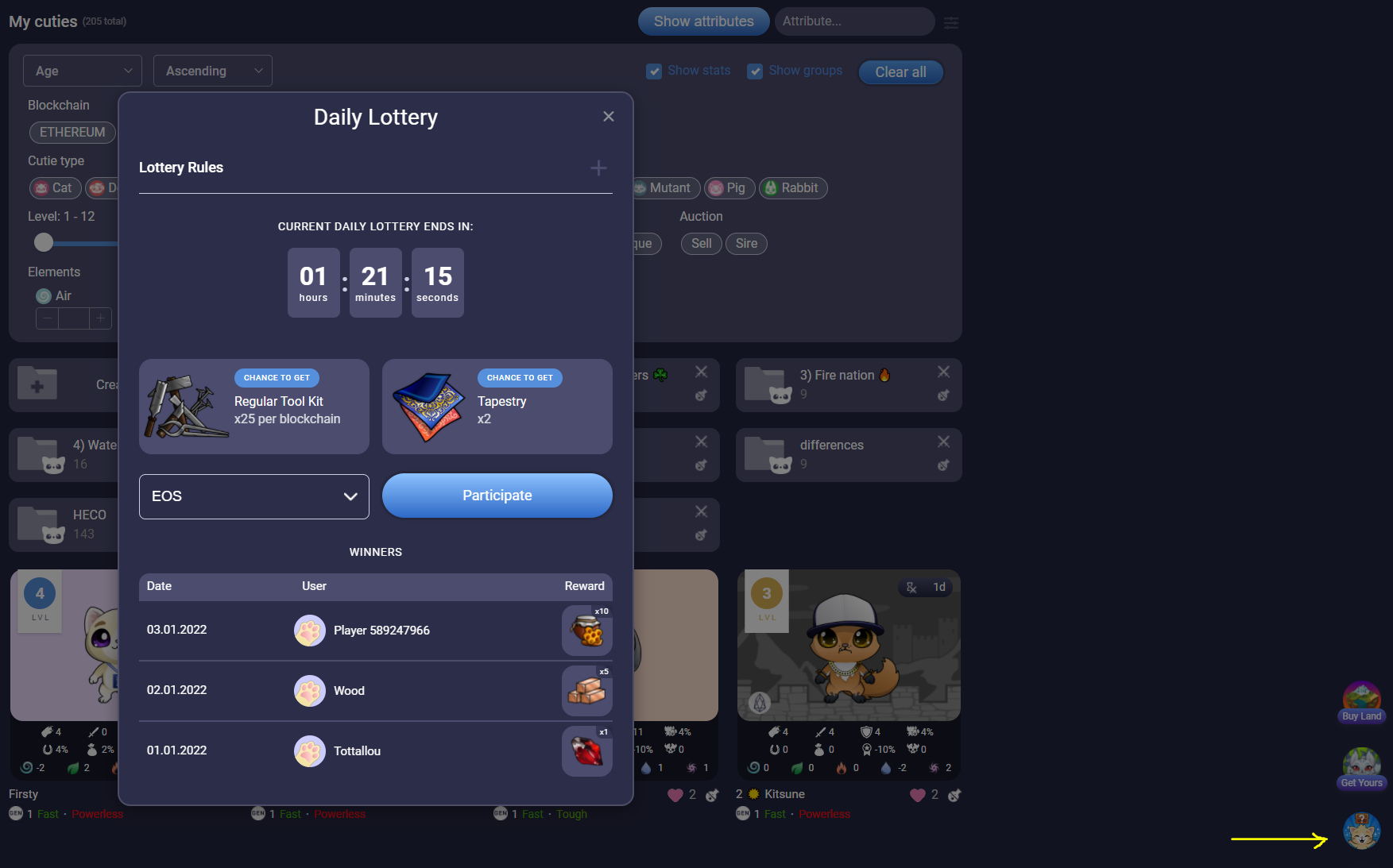 NFT game Blockchain Cuties: a complete guide, where to start - Longpost, Nft, Browser games, Cryptocurrency, Hyde, Game Reviews