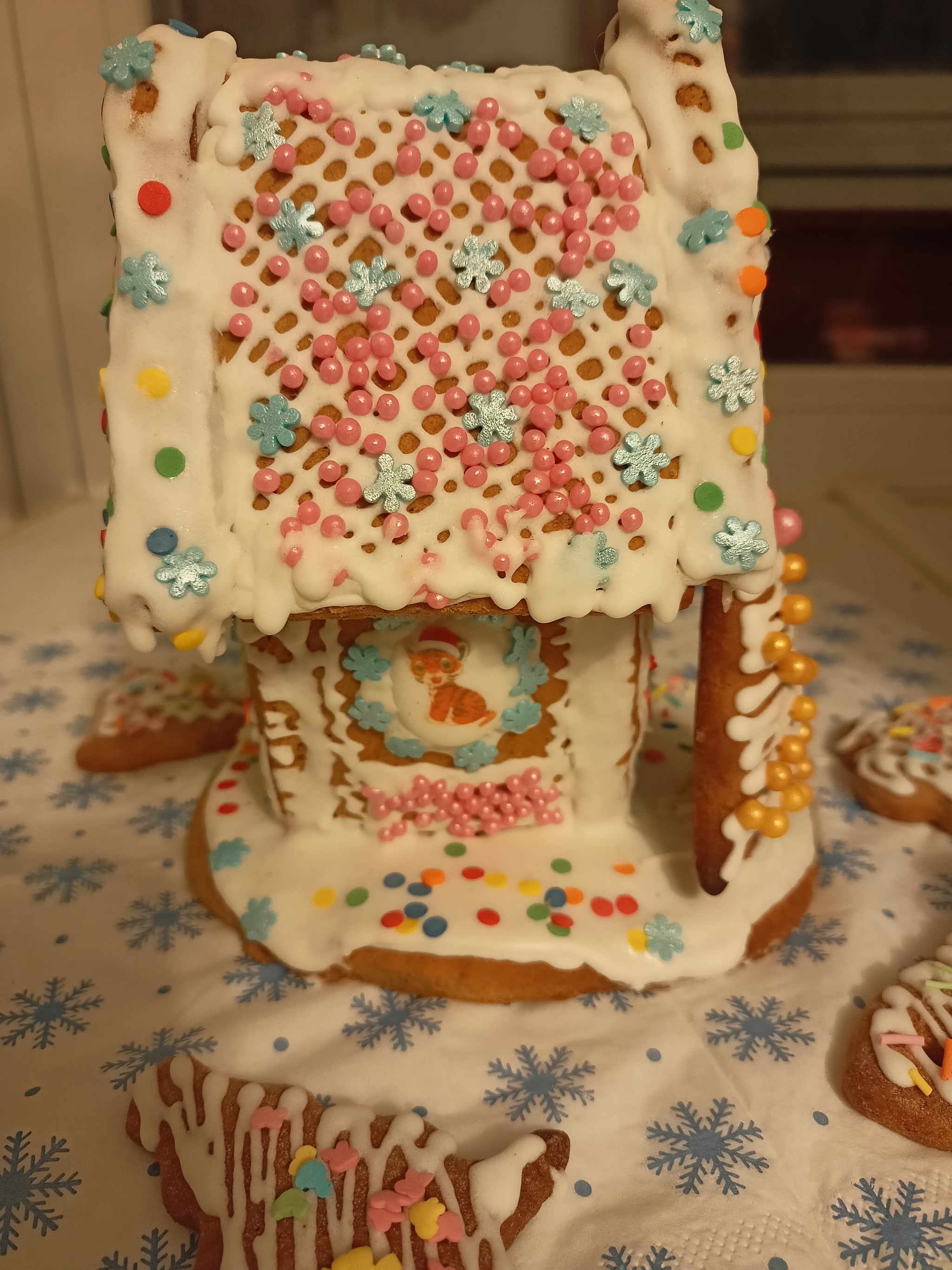 Gingerbread house - My, Needlework without process, Gingerbread, Longpost