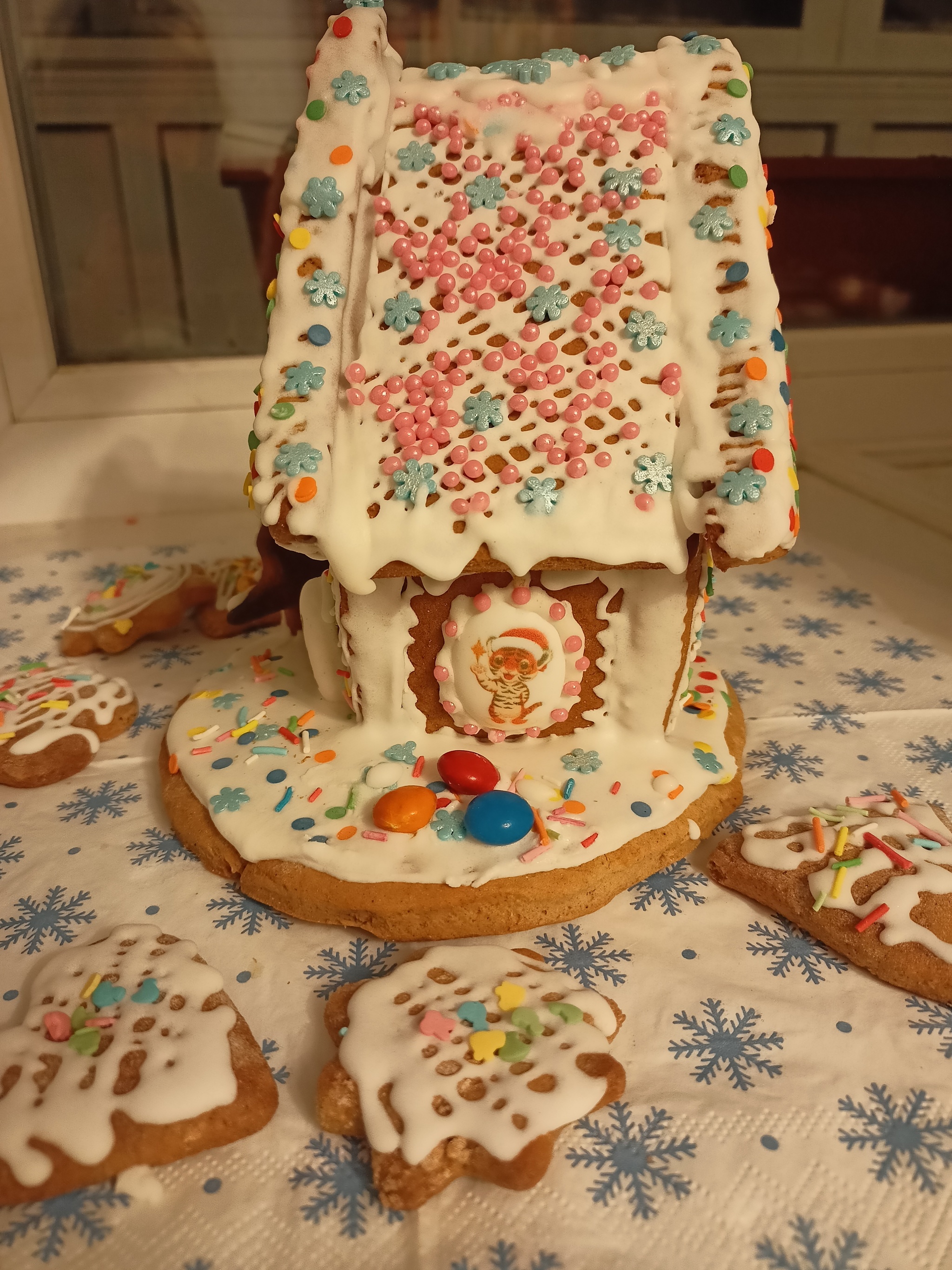 Gingerbread house - My, Needlework without process, Gingerbread, Longpost