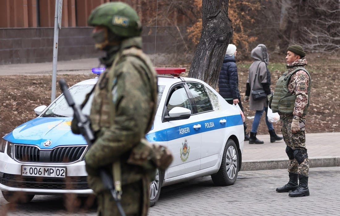 Russian peacekeepers on the streets of Almaty. Kazakhstan - Protests in Kazakhstan, Kazakhstan, Peacekeepers, ODKB, Russia, Almaty, The photo, Equipment, Armament, Longpost