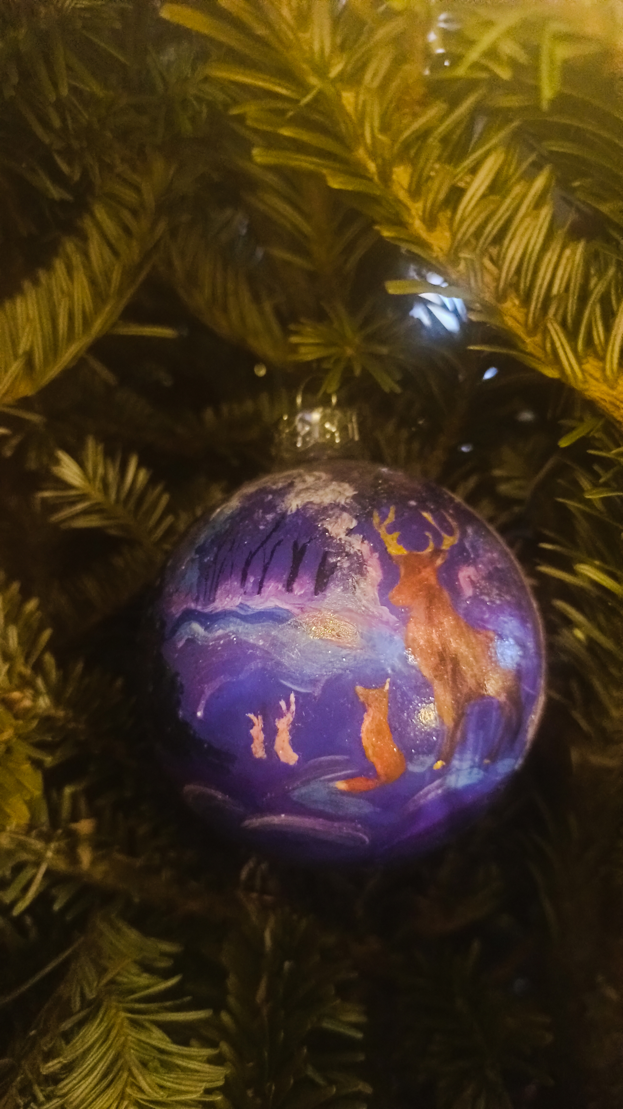 A journey along the Christmas tree - My, Life stories, A life, New Year, Childhood, Christmas, Christmas tree, Ball, Christmas decorations, The Forest Raised a Christmas Tree, Family, Creation, Village, House in the village, Painting, My defense, Longpost