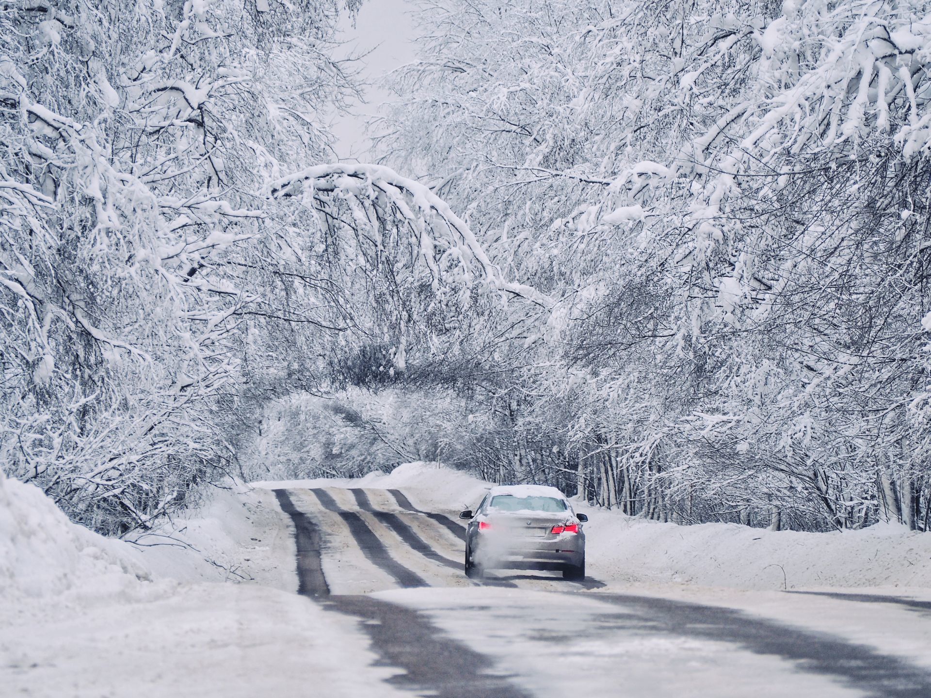 Winter road - My, The photo, Landscape, Leningrad region, Road, Winter, Snow, freezing