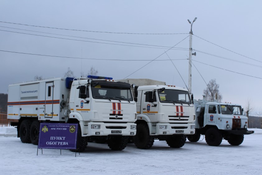 The Ministry of Emergency Situations of the Russian Federation installs heating points on Russian highways - My, Rescuers, Ministry of Emergency Situations