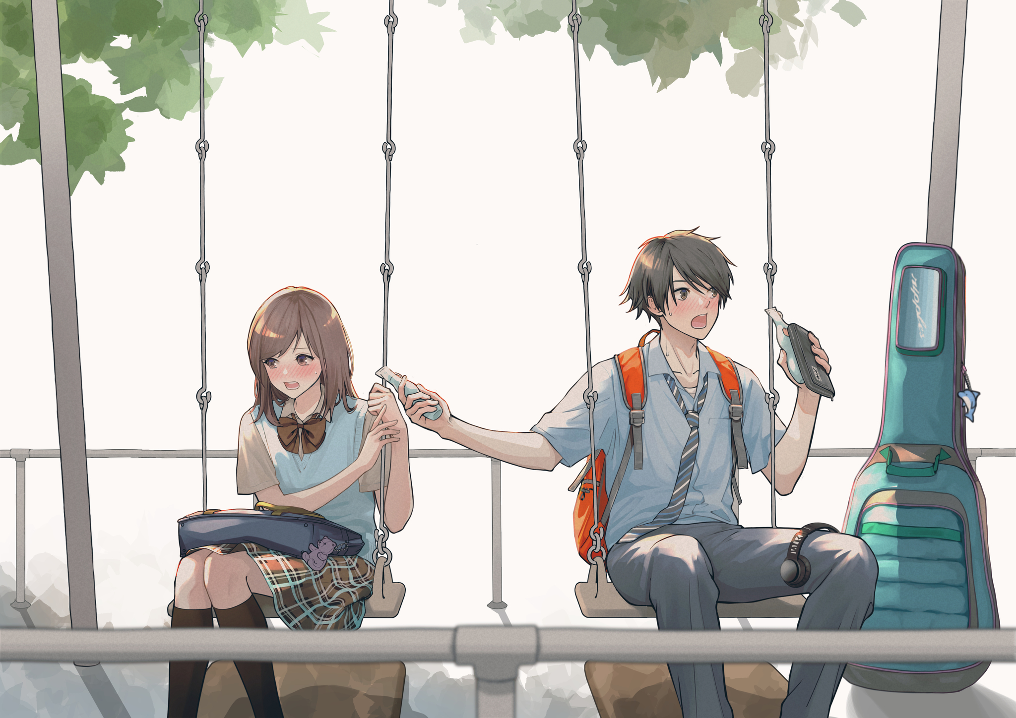 Someday these two... - Anime, Anime art, Anime original, Youth, Romance, Childhood friends, Longpost