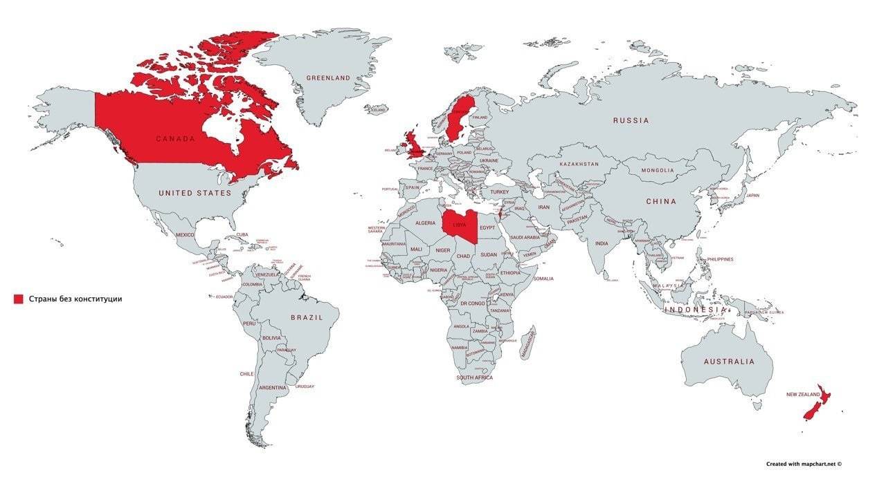 В каких странах нет конституции | Пикабу