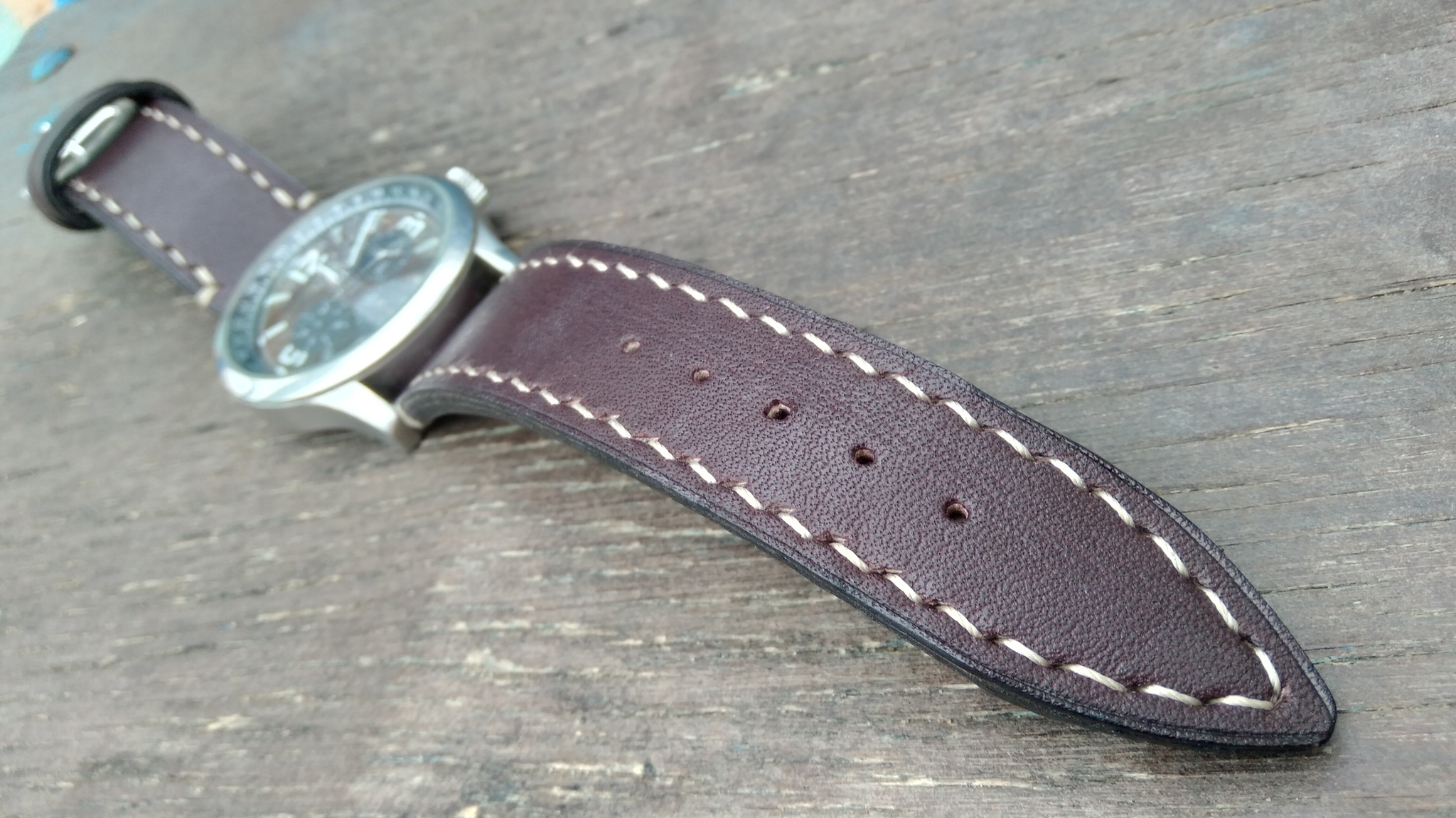 Watchband Guess W1130G1. Leather watchband - My, Leather products, Wrist Watch, Natural leather, Leather, Clock, Handmade, With your own hands, Strap, Male, Guessss_who, Accessories, Presents, Needlework without process, Longpost