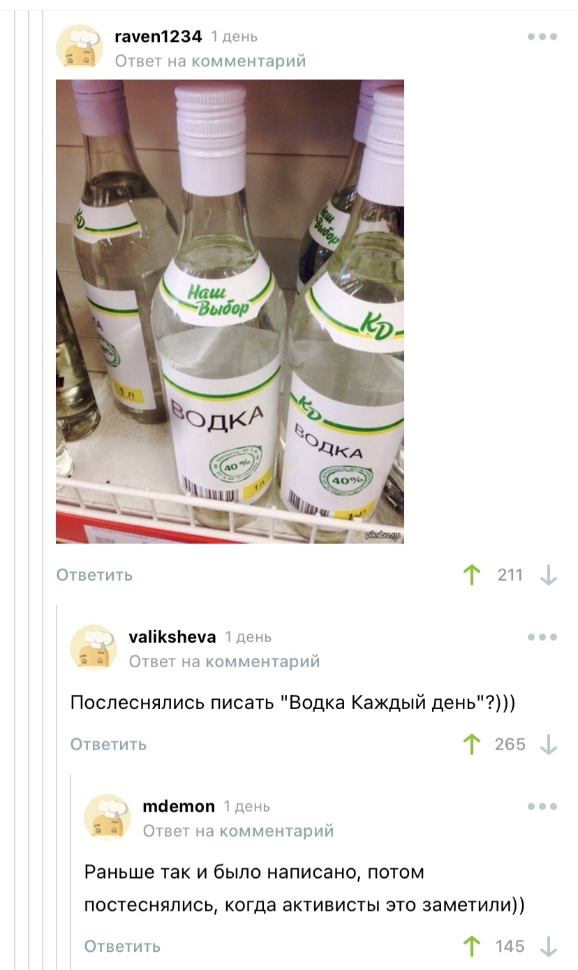 водка на каждый день