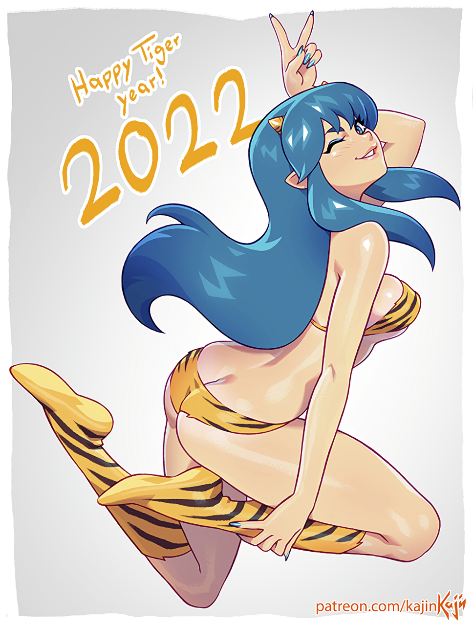 Lum by Kajinman - NSFW, Kajinman, Lum, Urusei Yatsura, Anime art, Anime, Girls, Demon they, Demoness, Longpost