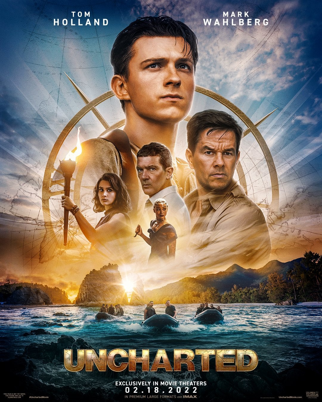 Official poster for the movie Uncharted - Movie Posters, Images, Tom Holland