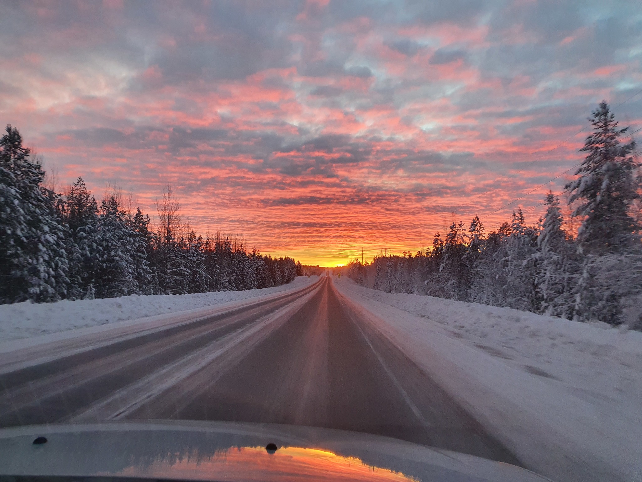 Dawn on the Way - My, The photo, dawn, Road