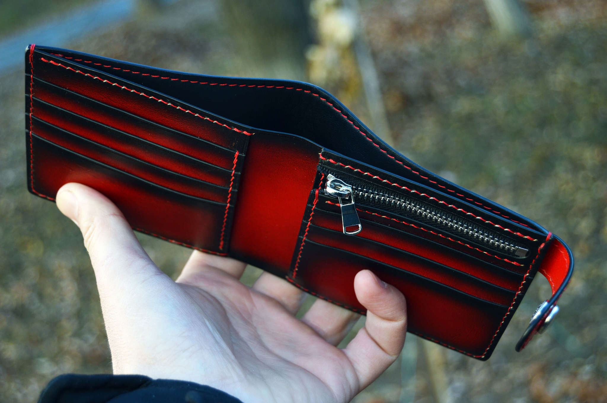 Wallet based on the game RDR II - My, Leather, Needlework without process, Wallet, Embossing on leather, Games, Computer games, Red dead redemption, Longpost