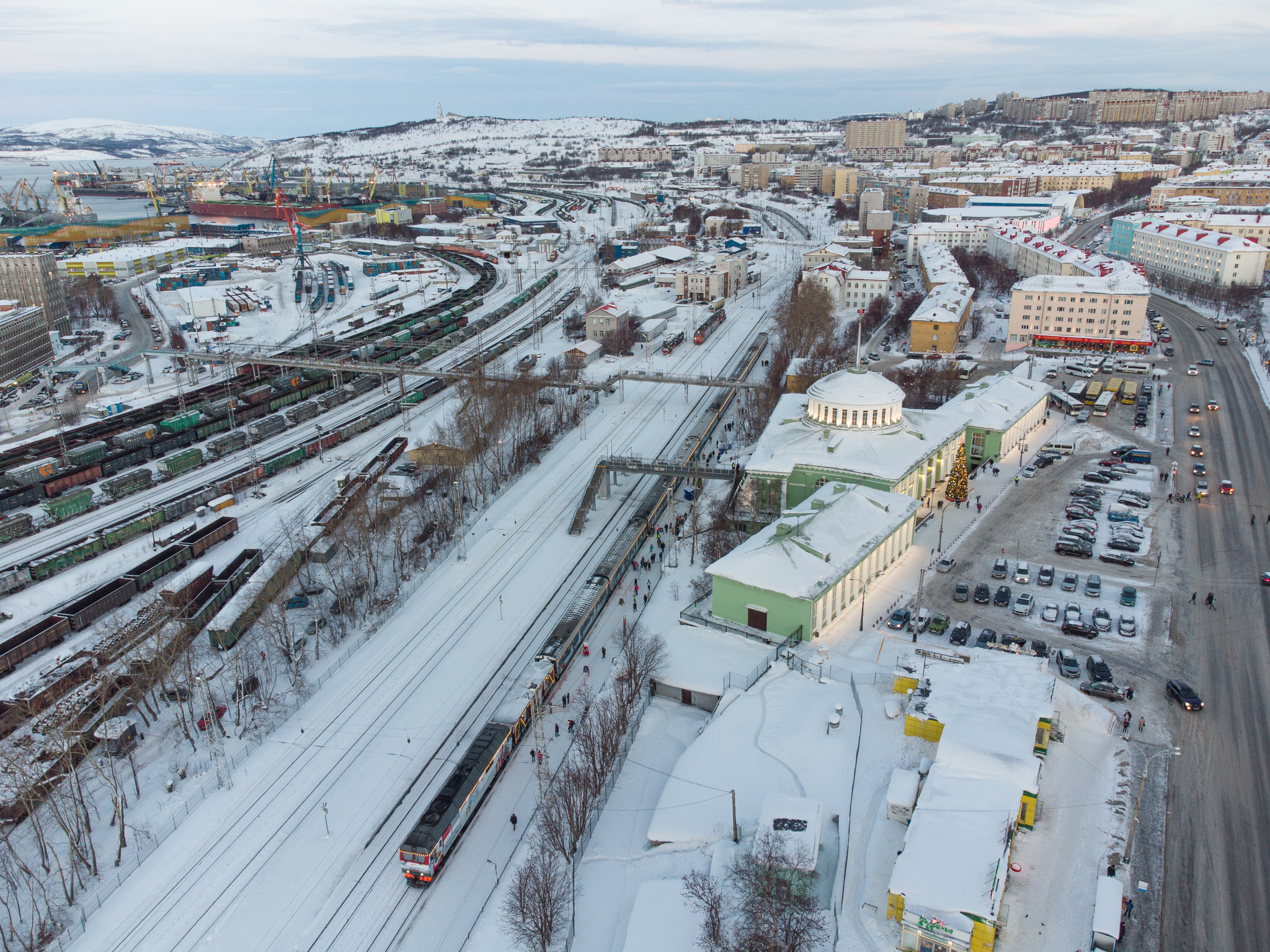 Santa Claus train - My, Kola Peninsula, Russia, A train, Russian Railways, Murmansk, Murmansk region, Longpost