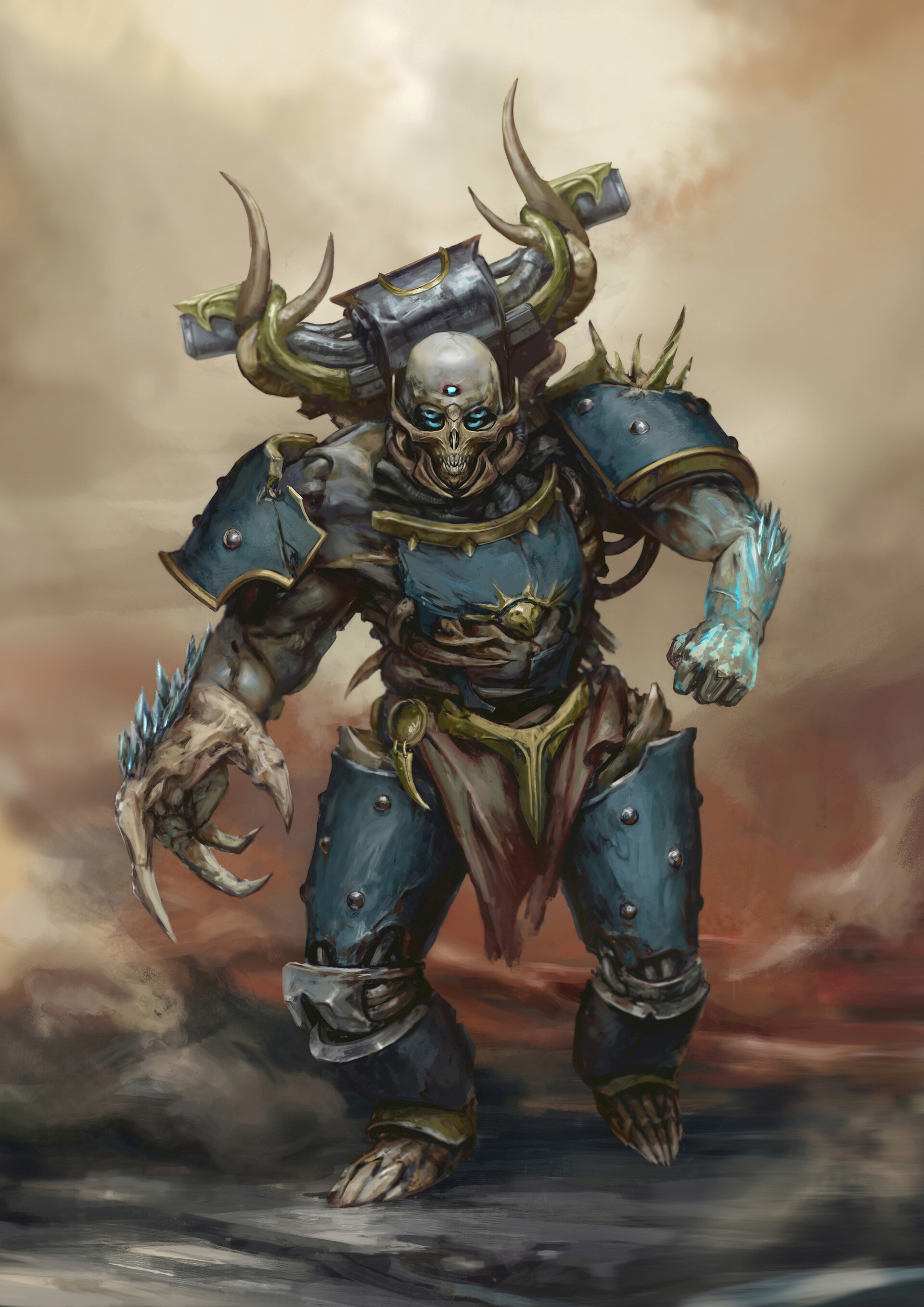 Never forget, never forgive & Chaos Marine by Dima Sokolov - Dima Sokolov, Warhammer 40k, Wh Art, Warhammer 30k, Chaos space marines, Adeptus Custodes, Thunder Warriors, Unification Wars, Longpost, Adeptus Astartes, Emperor`s Children, Possessed marines