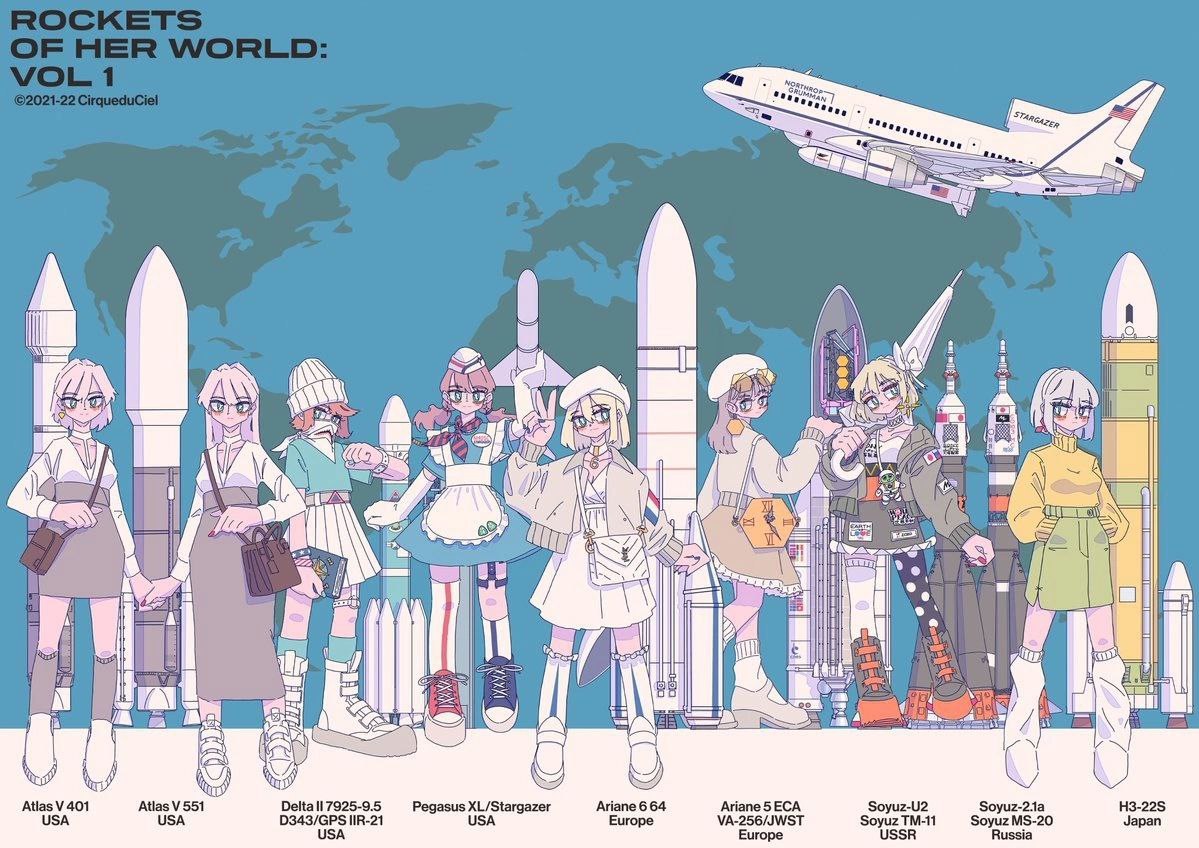 Funny personification of missiles - Cosmonautics, Rocket science, Atlas V, Rocket union, Ariane 5, Longpost