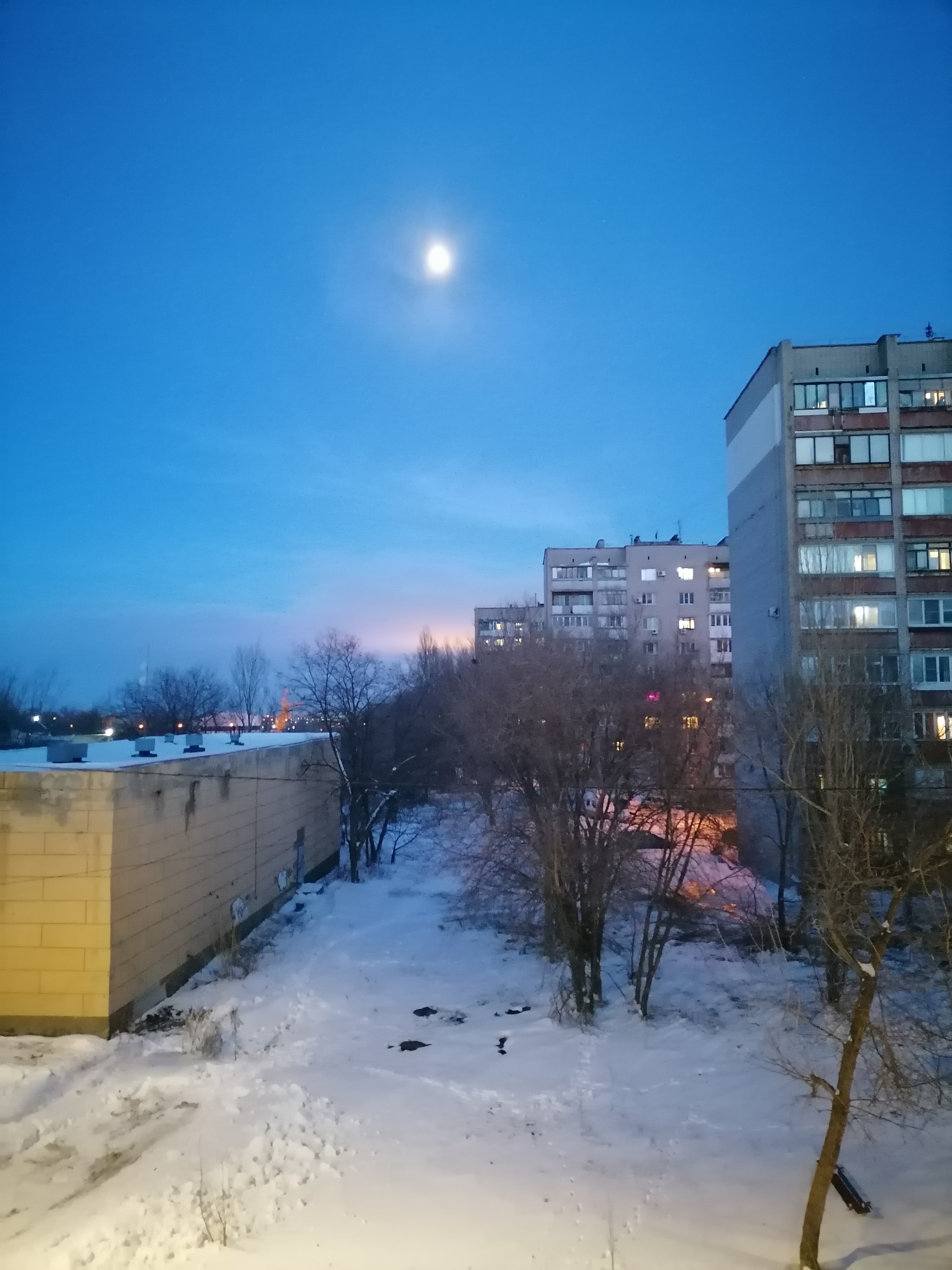 January evening - My, Sunset, Volgograd, View from the window