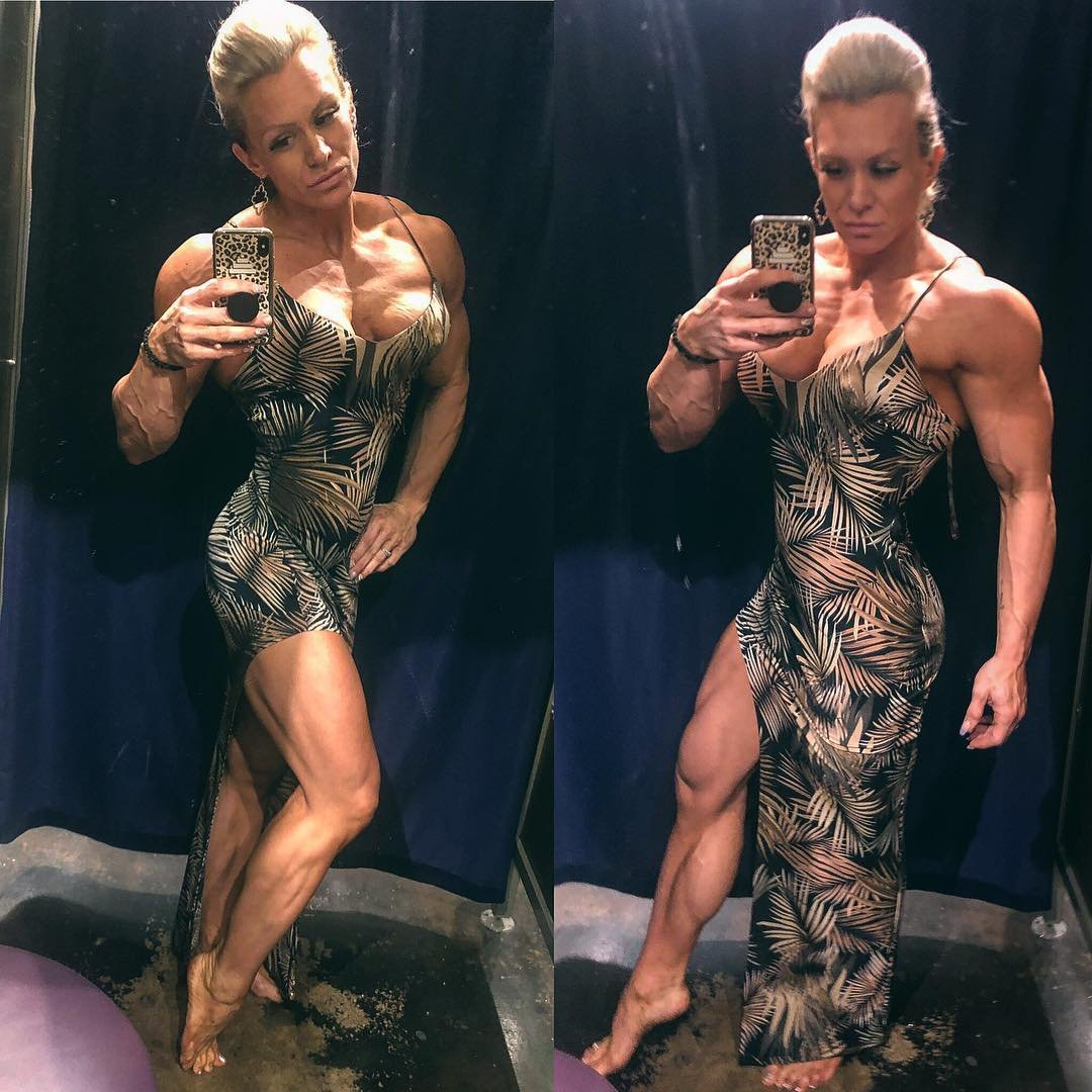 Stephanie Marie Flesher - NSFW, Girls, Strong girl, Bodybuilders, Body-building, Sports girls, Sleep-Sleep, Video, Longpost